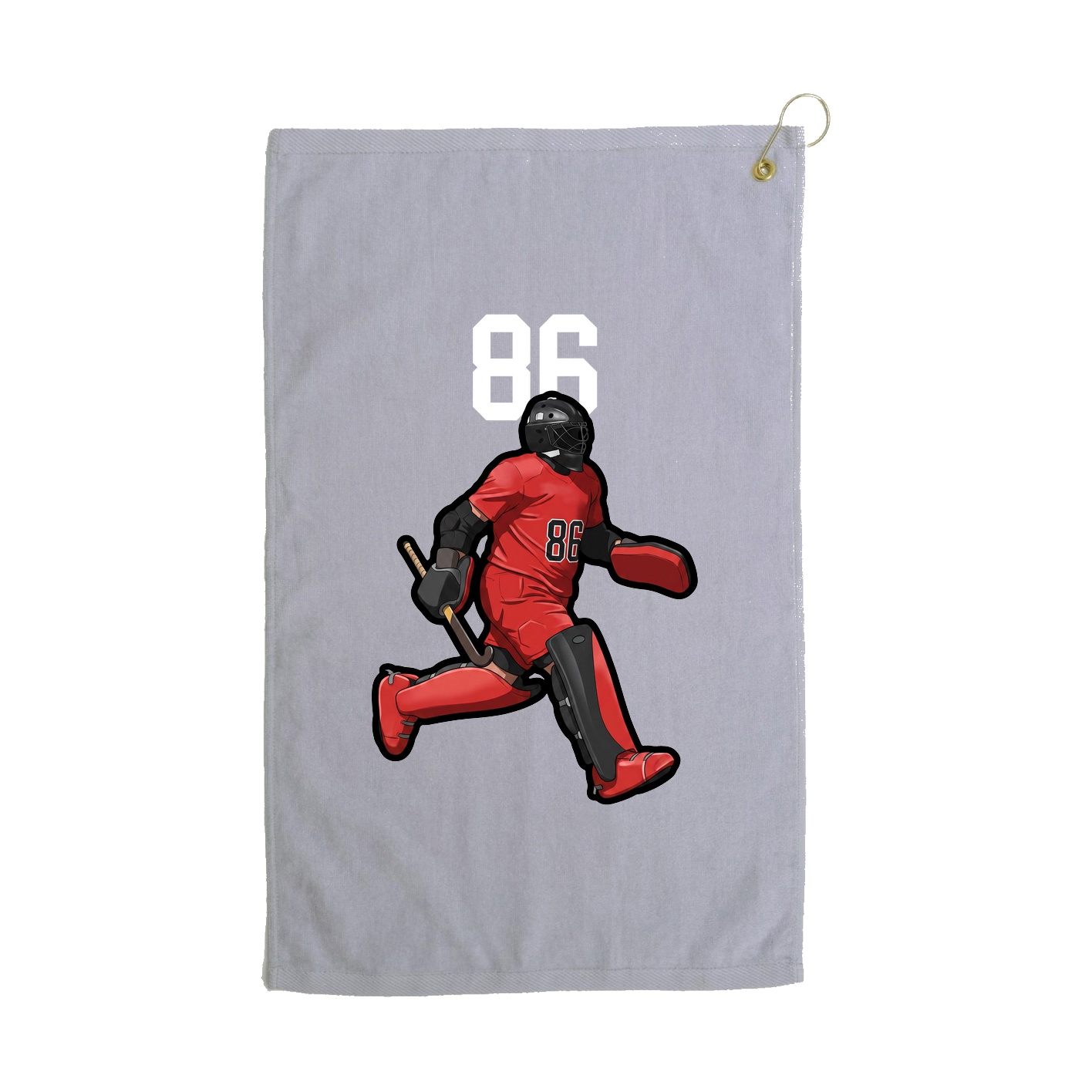 Golf Towel — Number Top in Grey