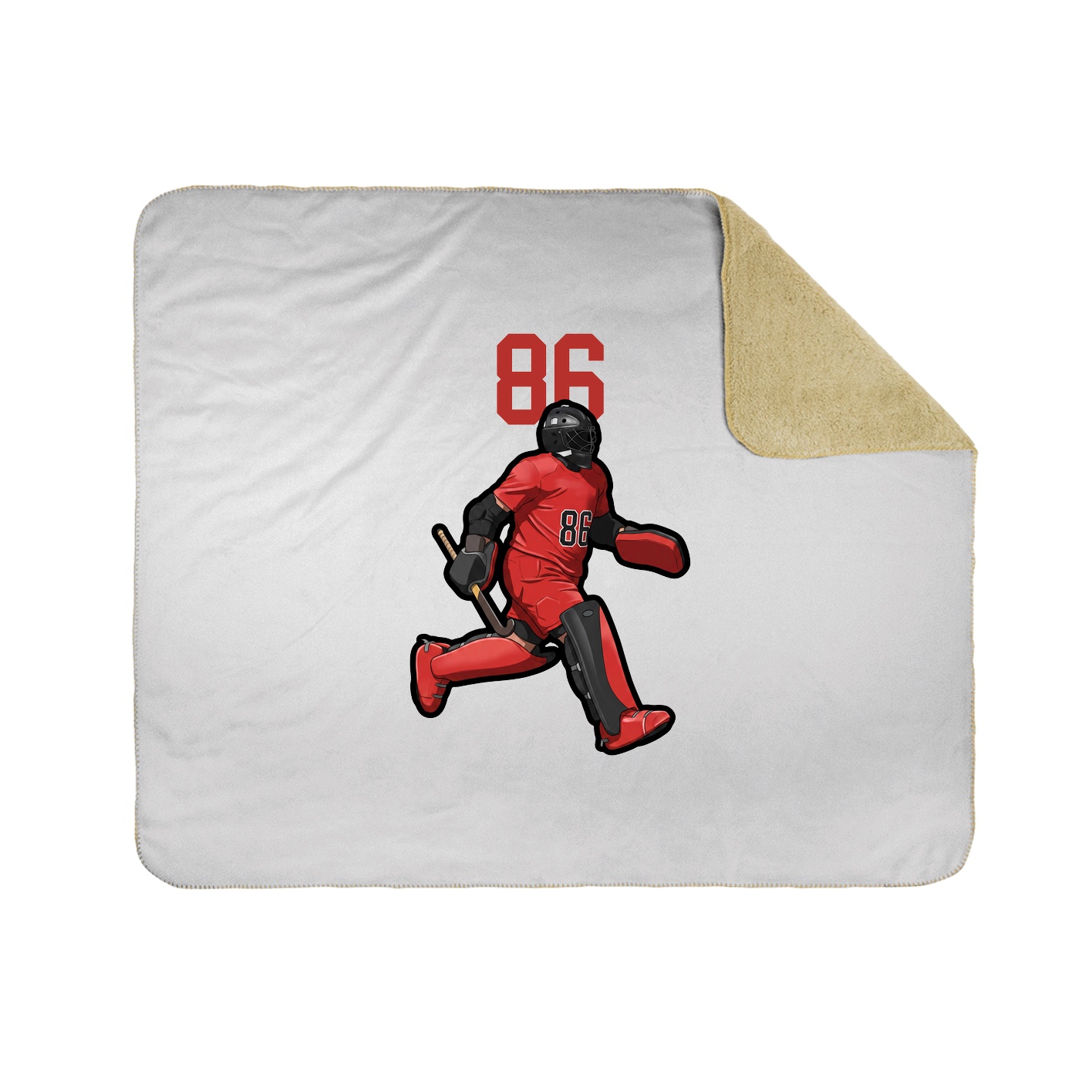 Throw Blanket — Number Top in White
