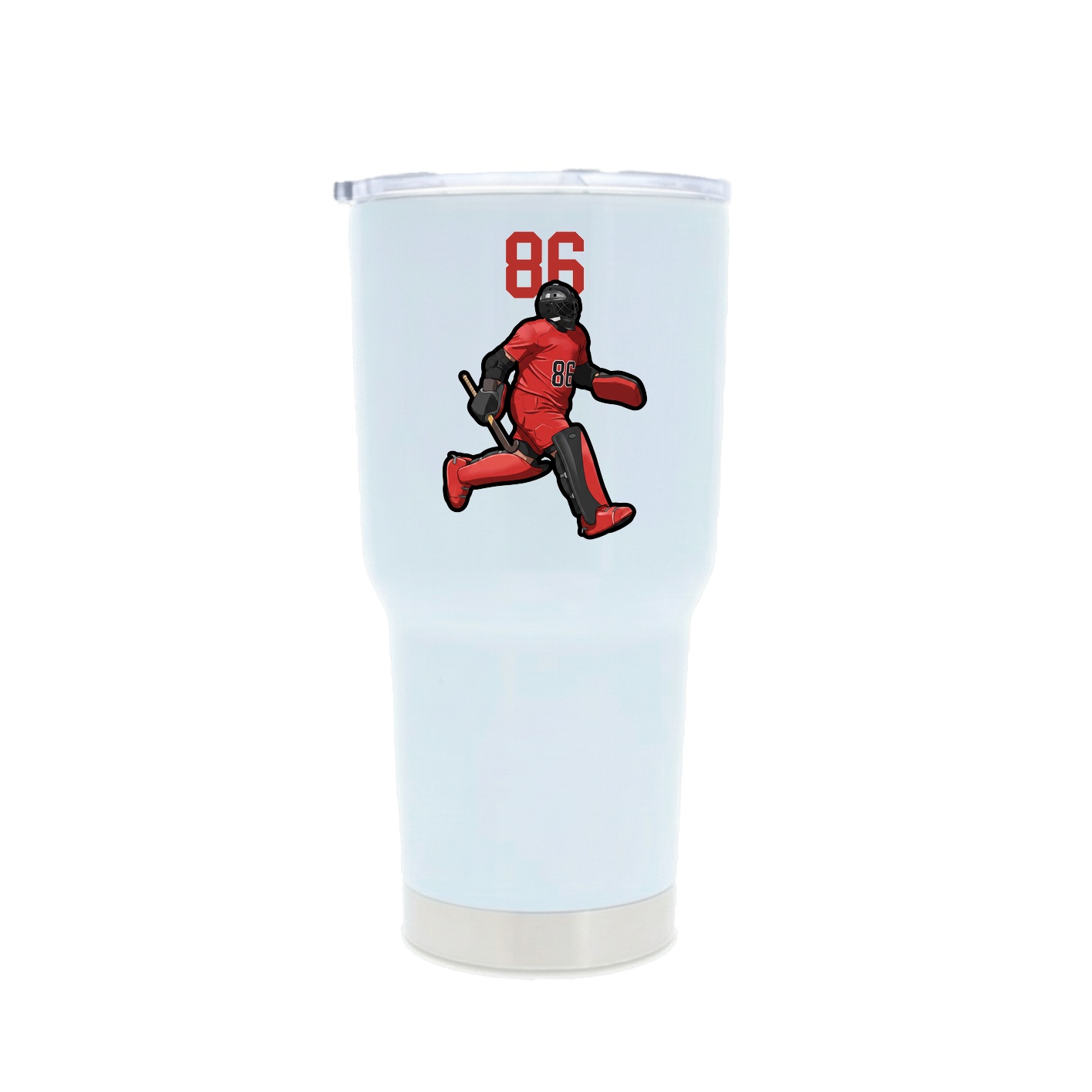 30oz Stainless Steel Tumbler — Number Top in White
