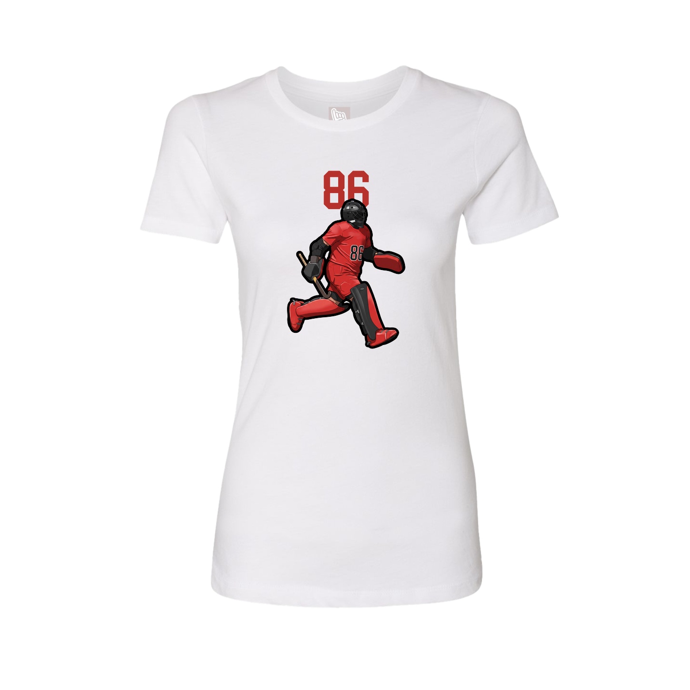 Fitted Women's Tee — Number Top in White