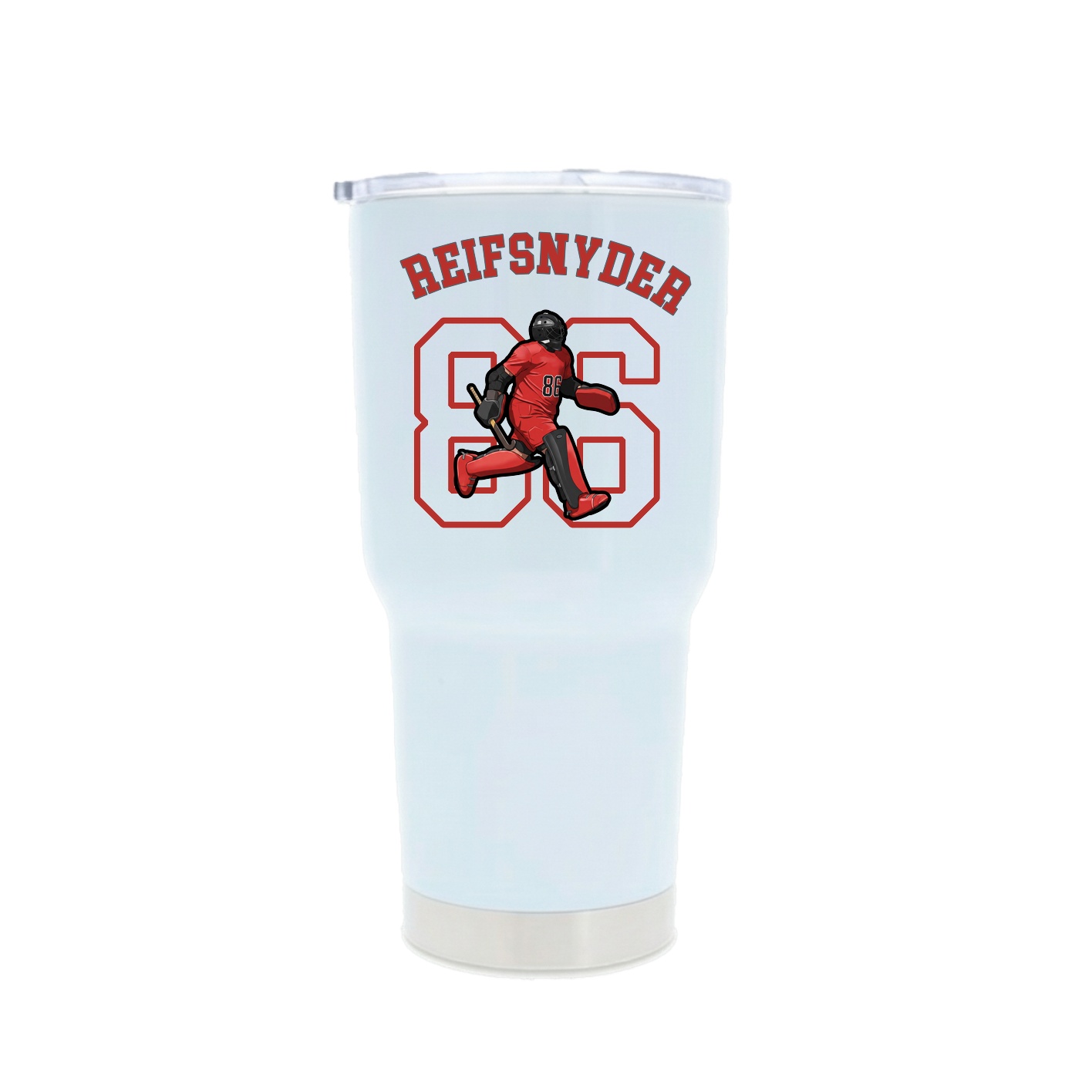 30oz Stainless Steel Tumbler — Shirsey Arch in White