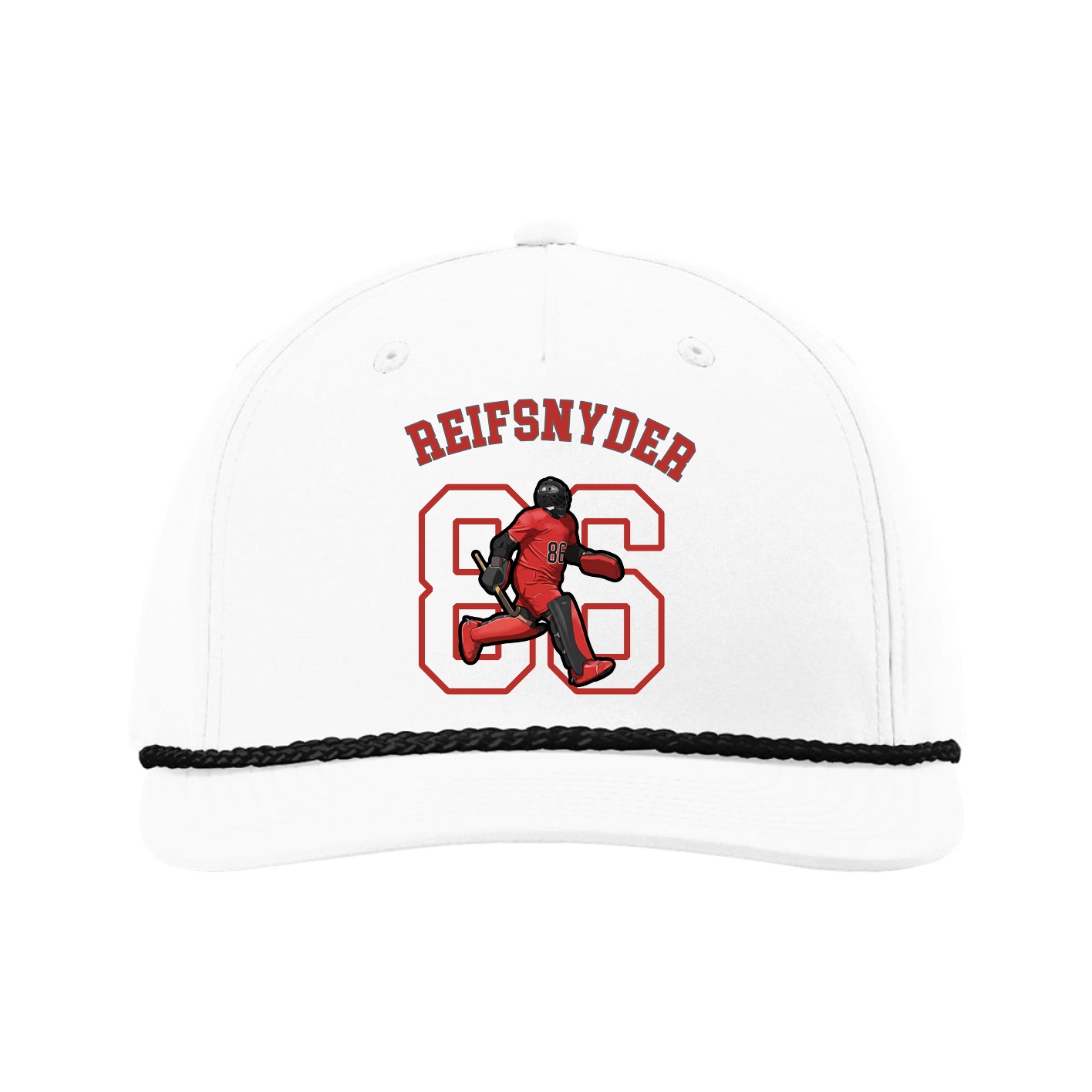 Five-Panel Classic Rope Cap — Shirsey Arch in White