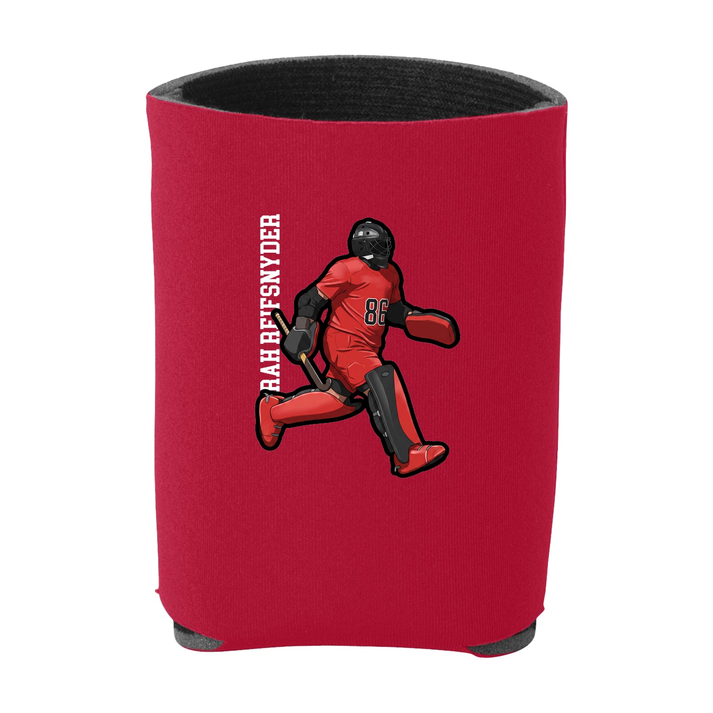 Can Holder — Name Vertical in Red