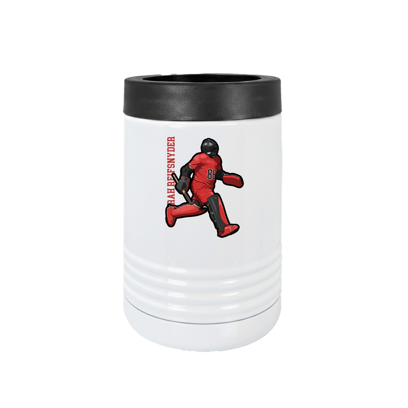 Beverage Holder — Name Vertical in White