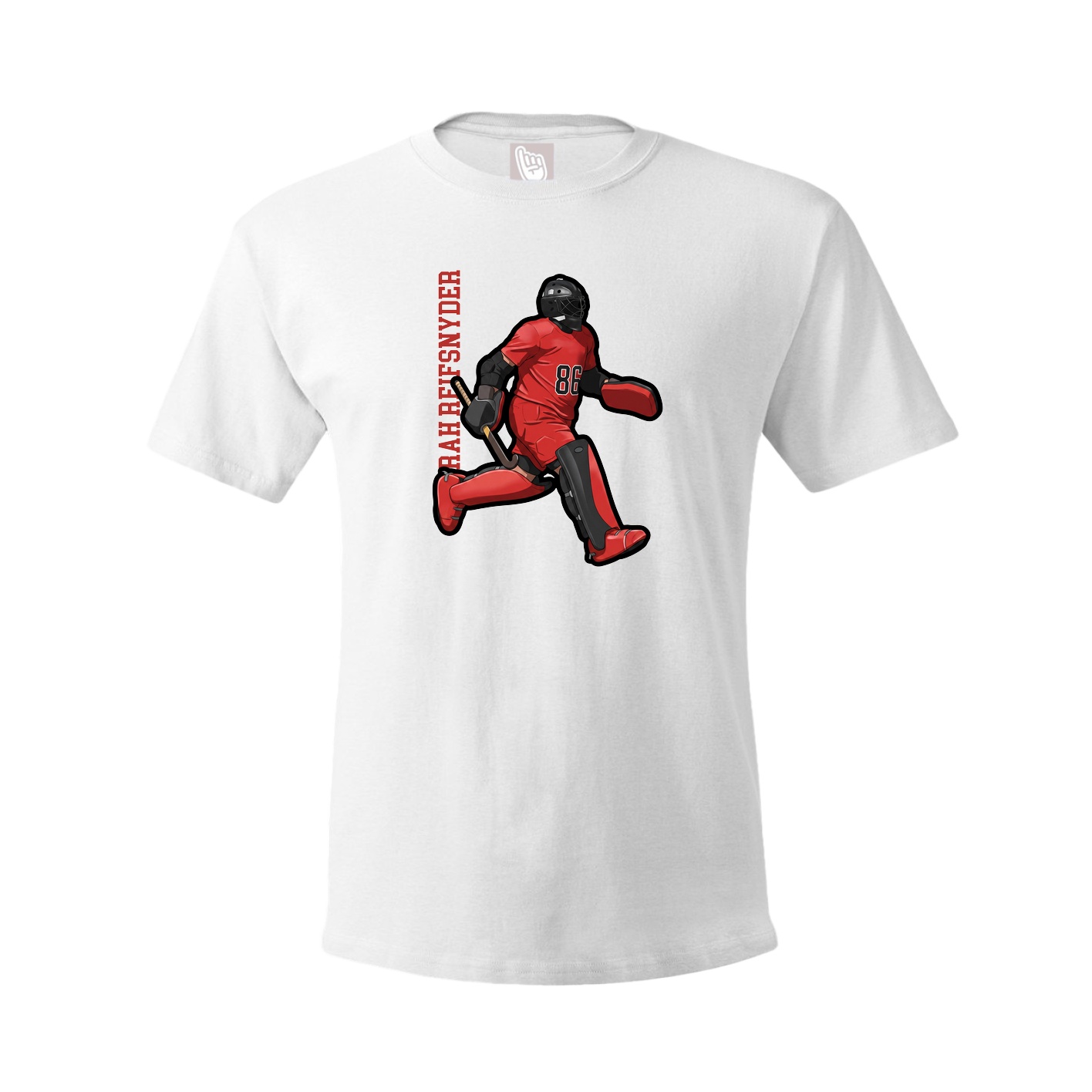 Youth Tee — Name Vertical in White