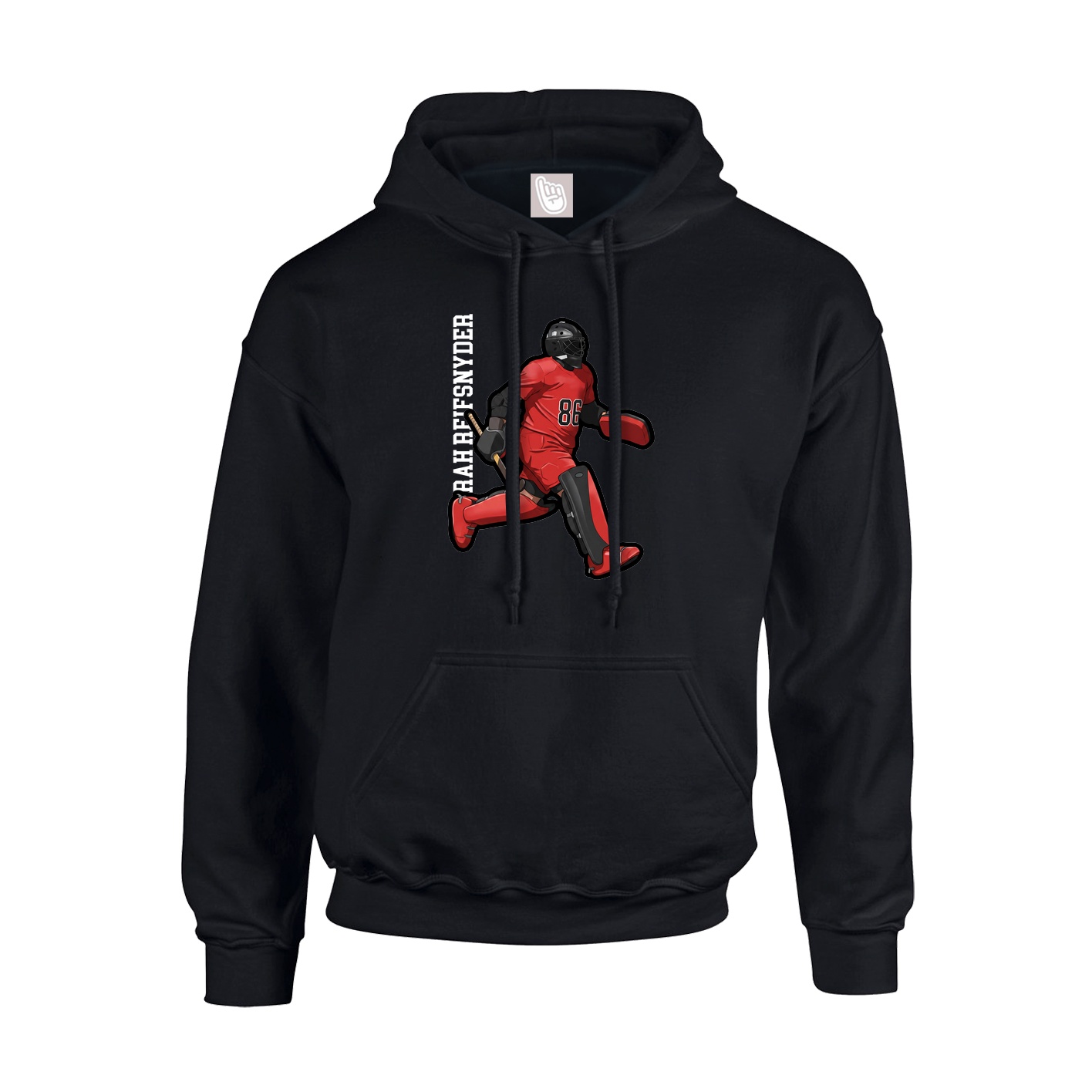 Youth Hoodie — Name Vertical in Black
