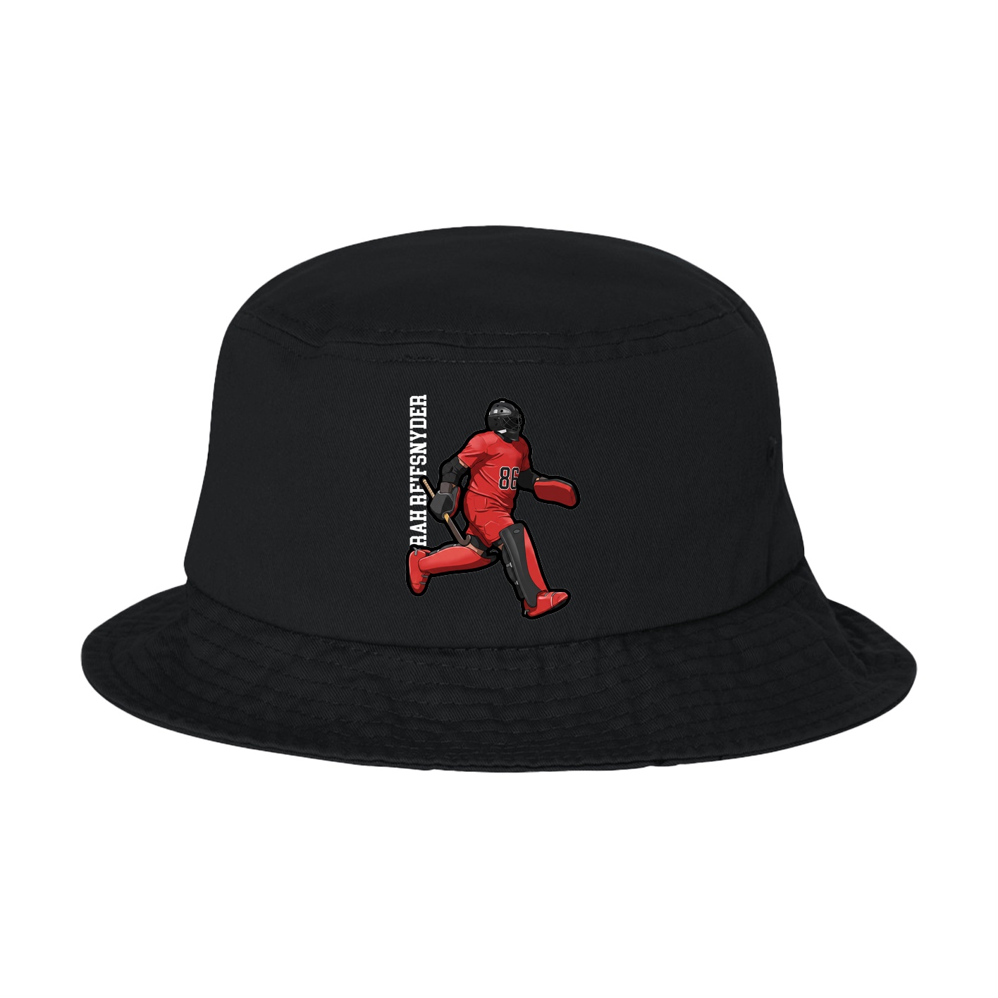 Bucket Cap — Name Vertical in Black