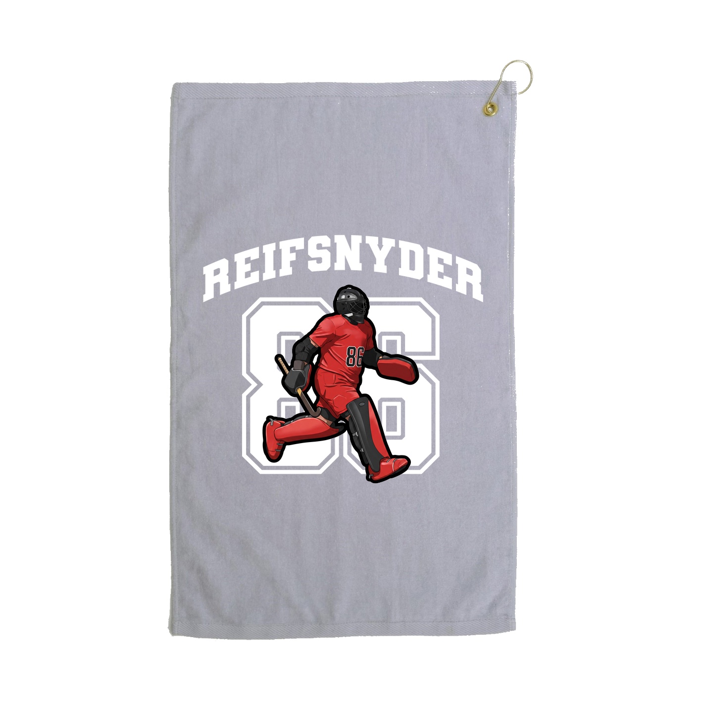 Golf Towel — Number in Grey