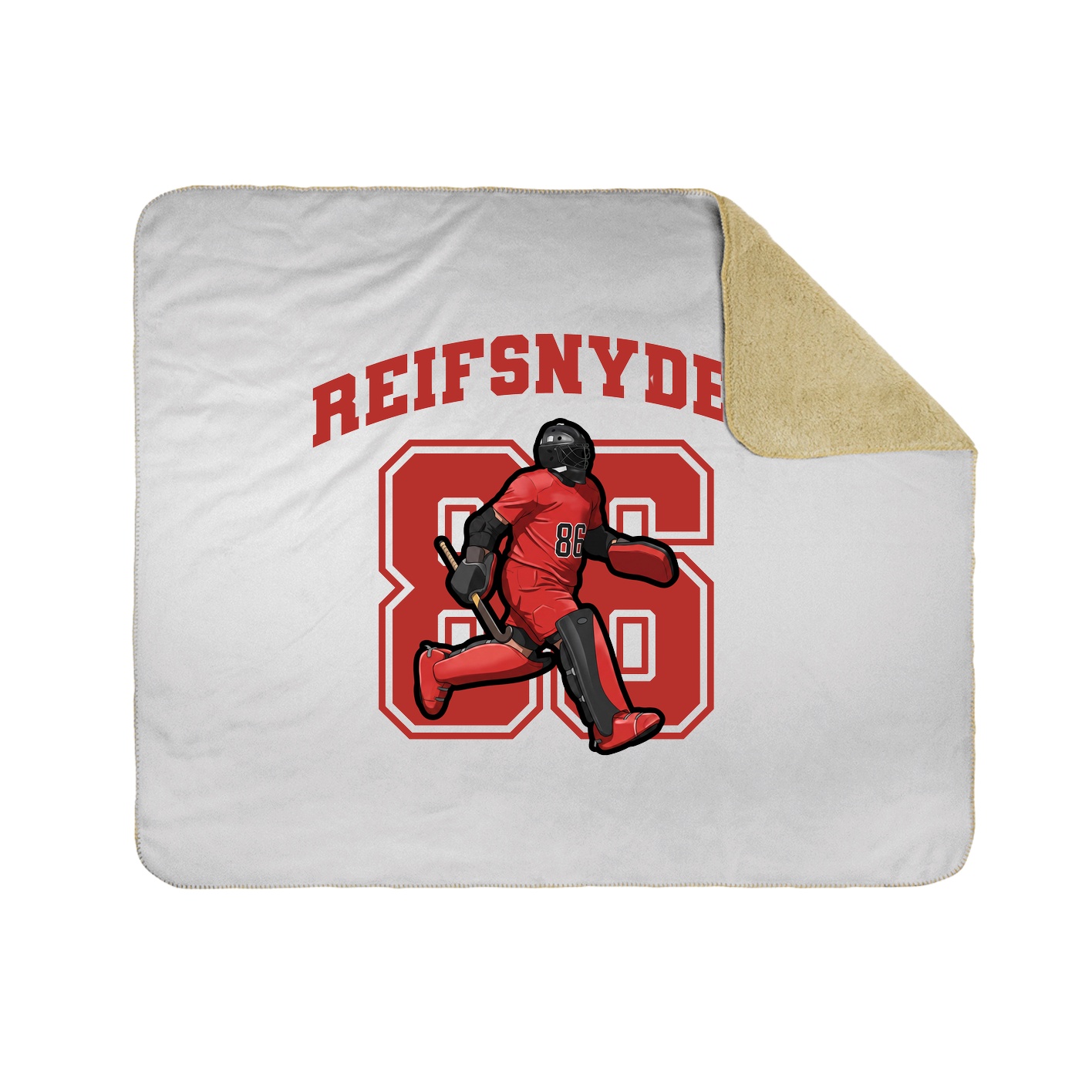 Throw Blanket — Number in White