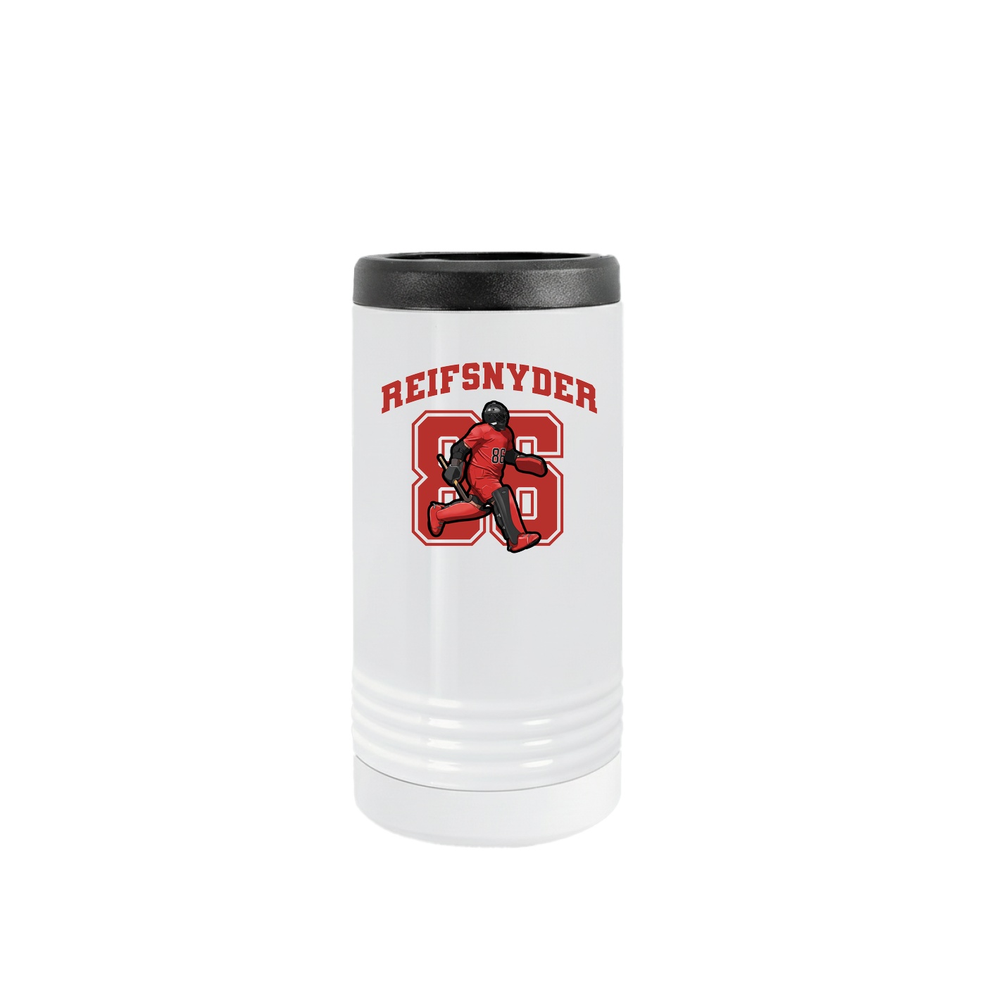 Slim Beverage Holder — Number in White