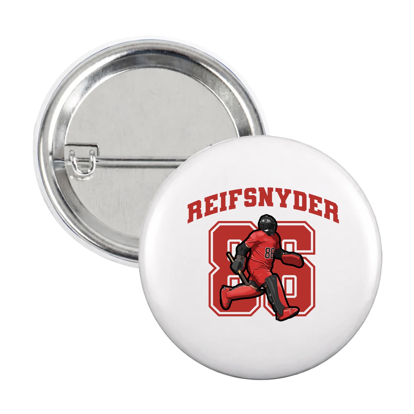 Game Day Button — Number in White