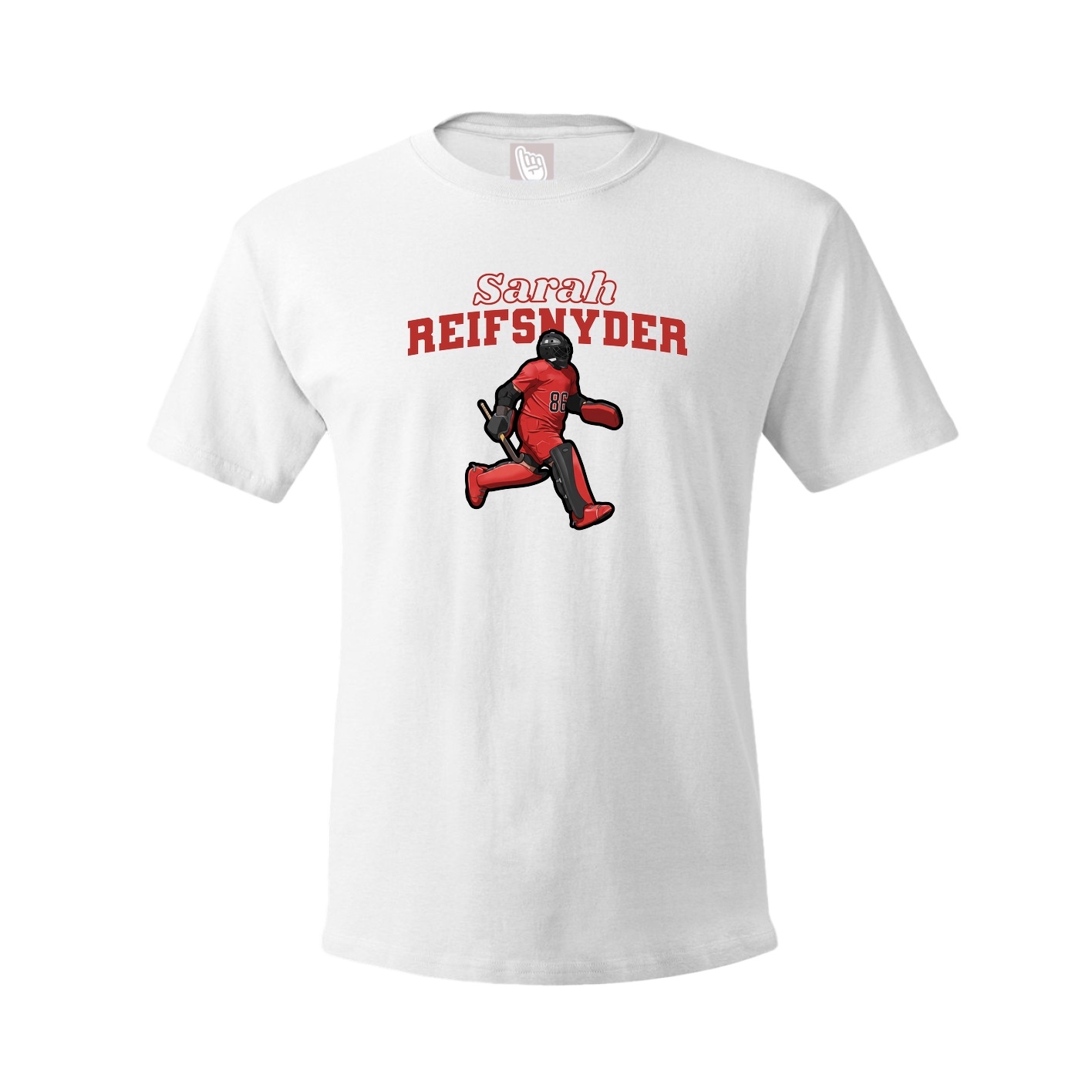 Youth Tee — Name Arch in White
