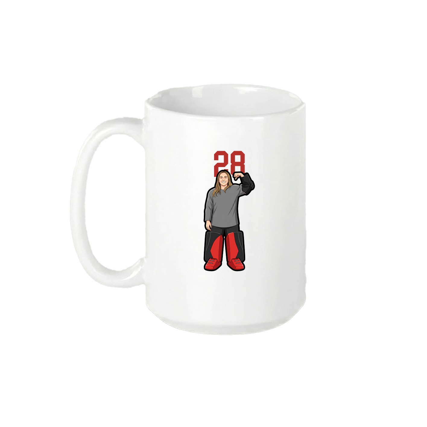 15oz Coffee Mug — Number Top in White