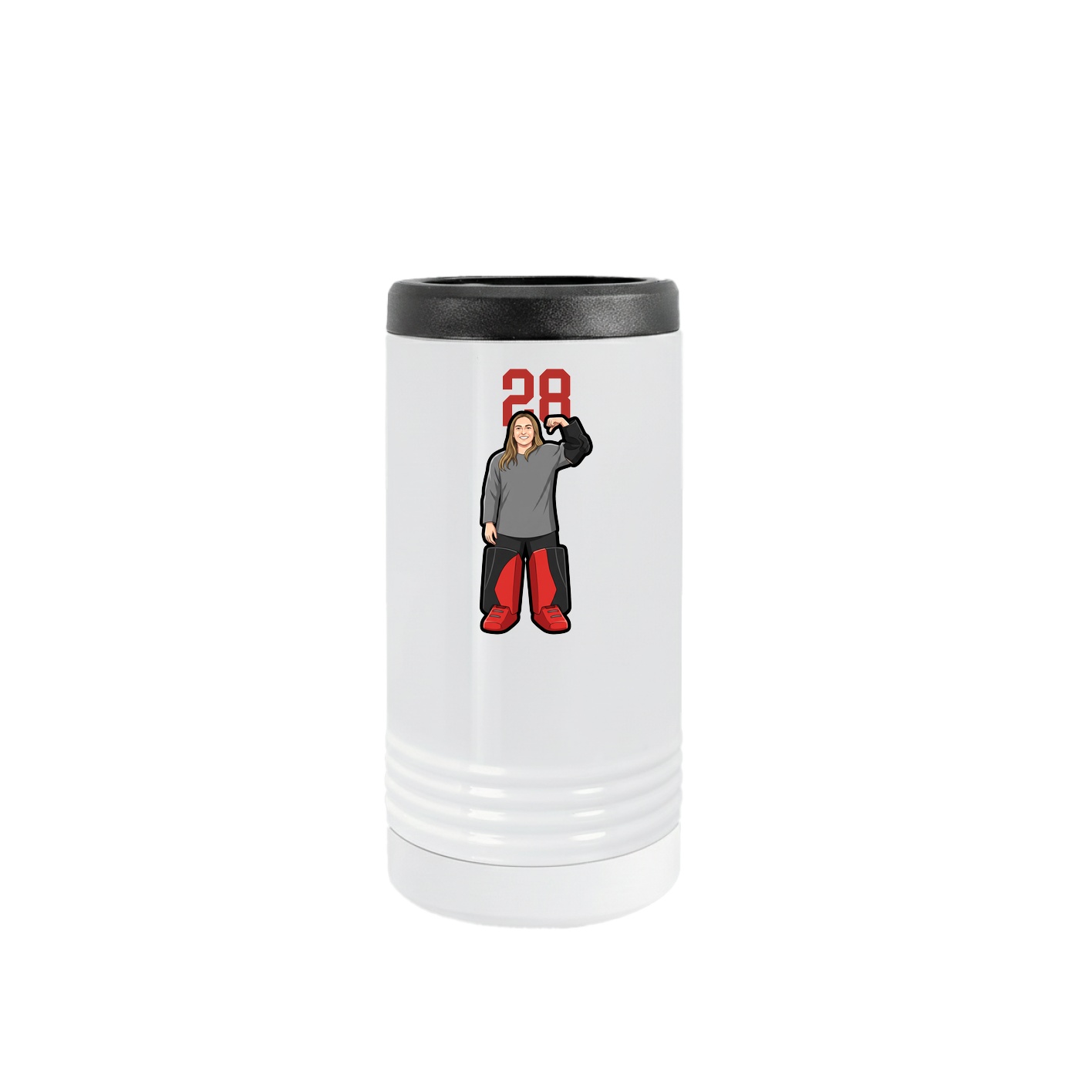 Slim Beverage Holder — Number Top in White