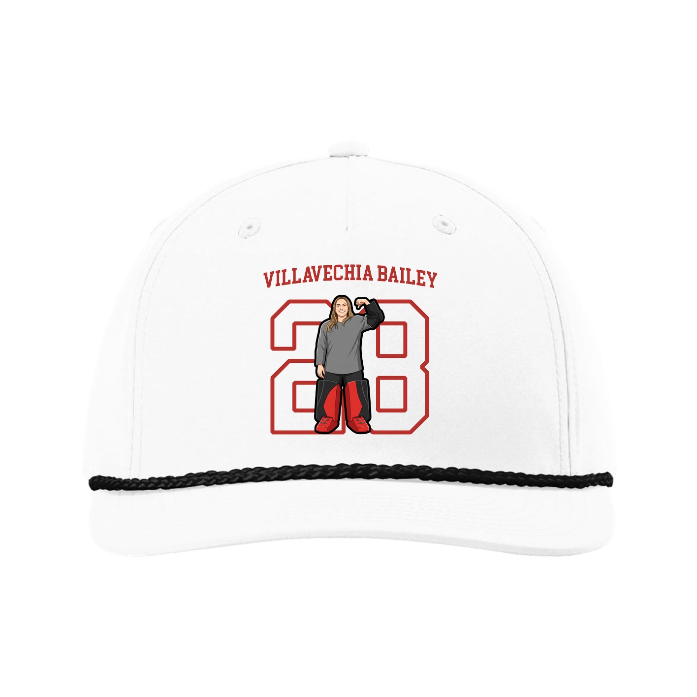 Five-Panel Classic Rope Cap — Shirsey in White