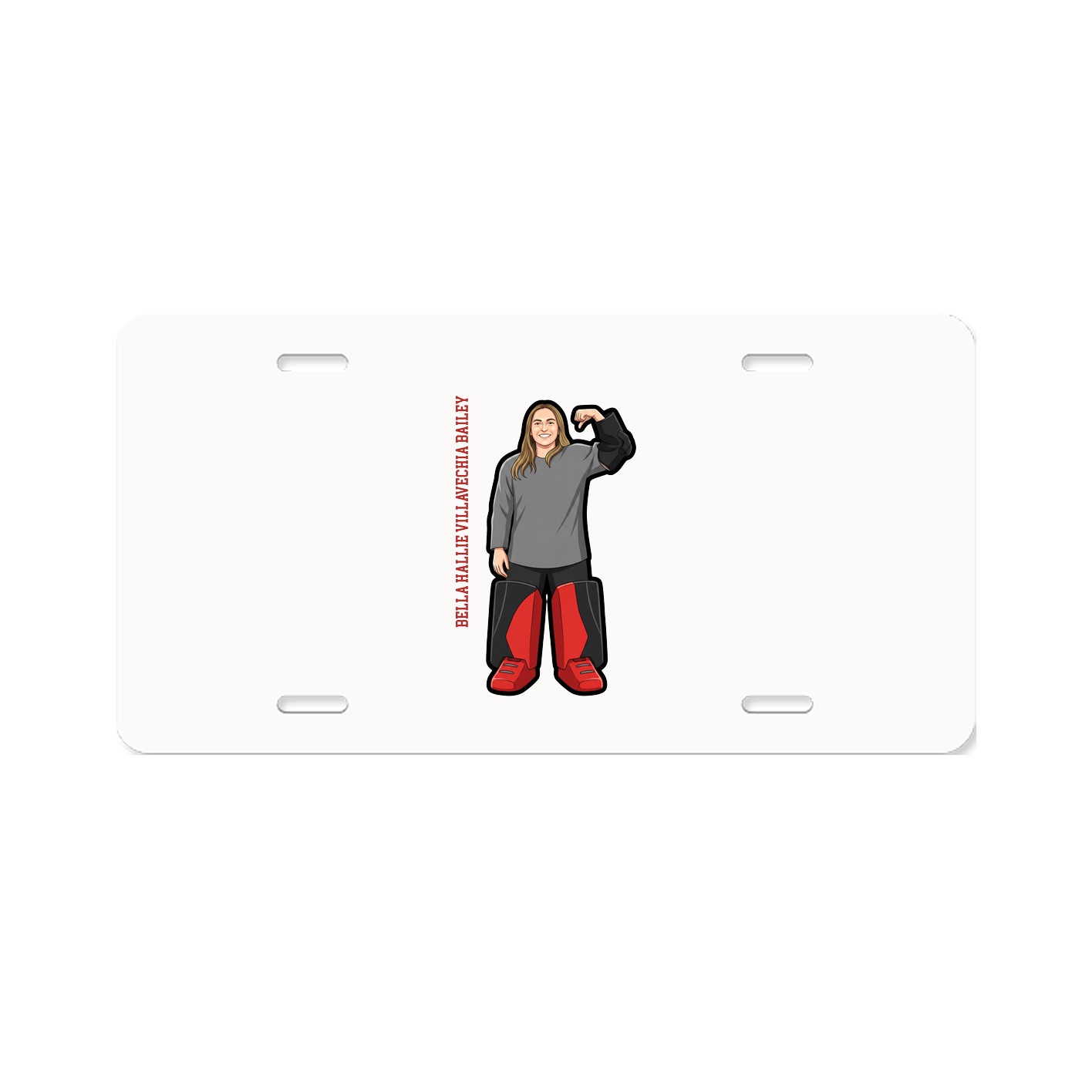License Plate — Name Vertical in Classic