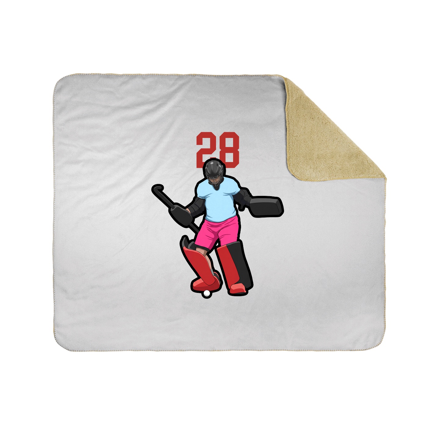 Throw Blanket — Number Top in White