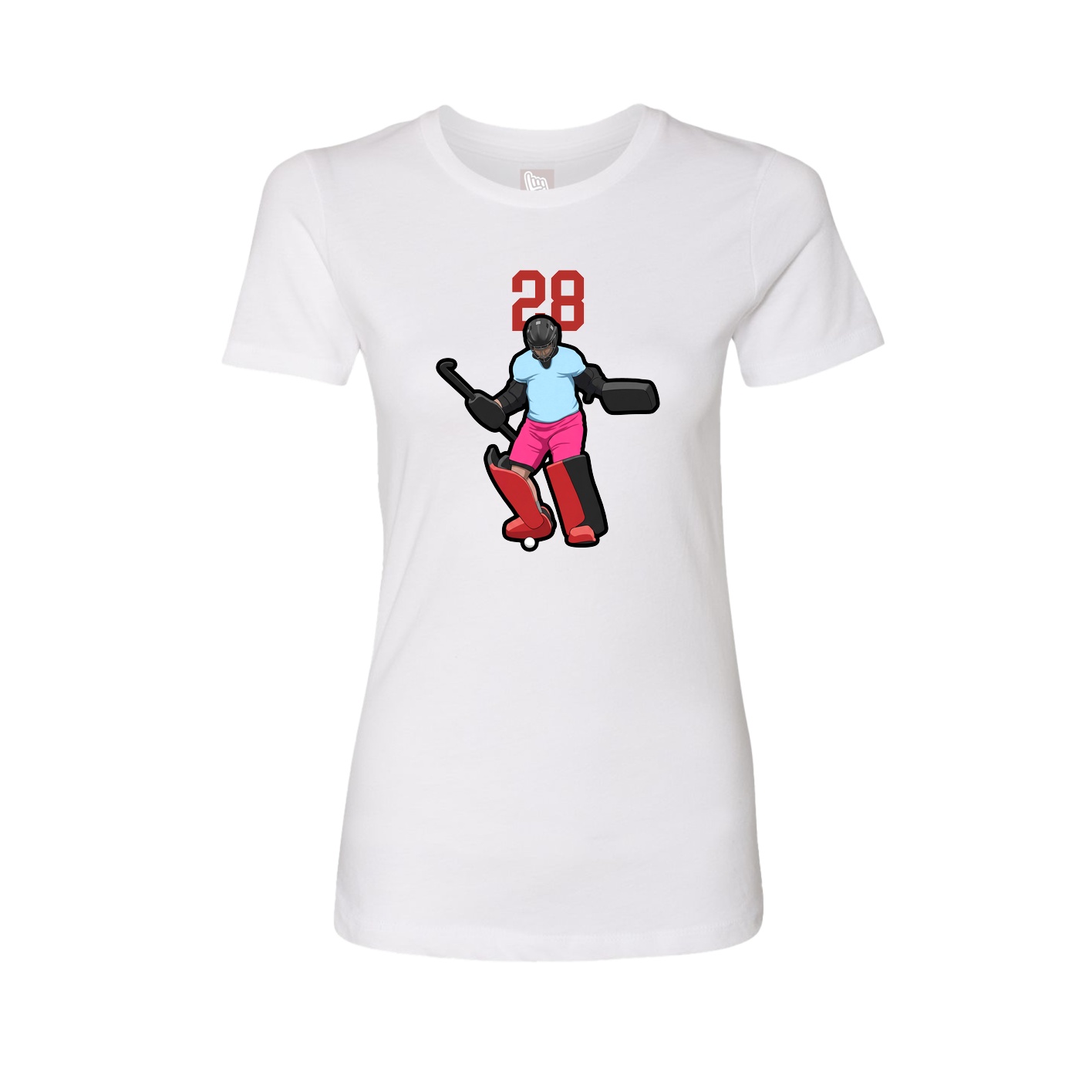 Fitted Women's Tee — Number Top in White