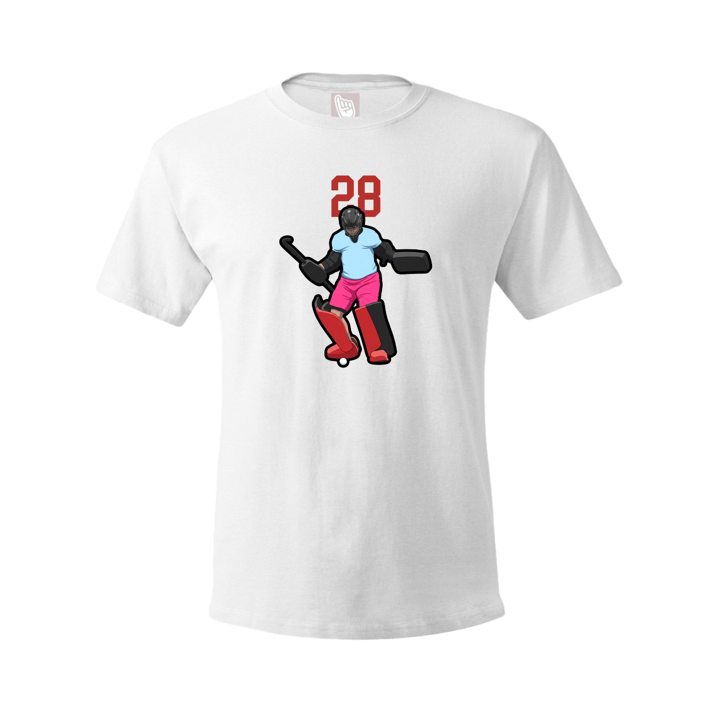 Youth Tee — Number Top in White