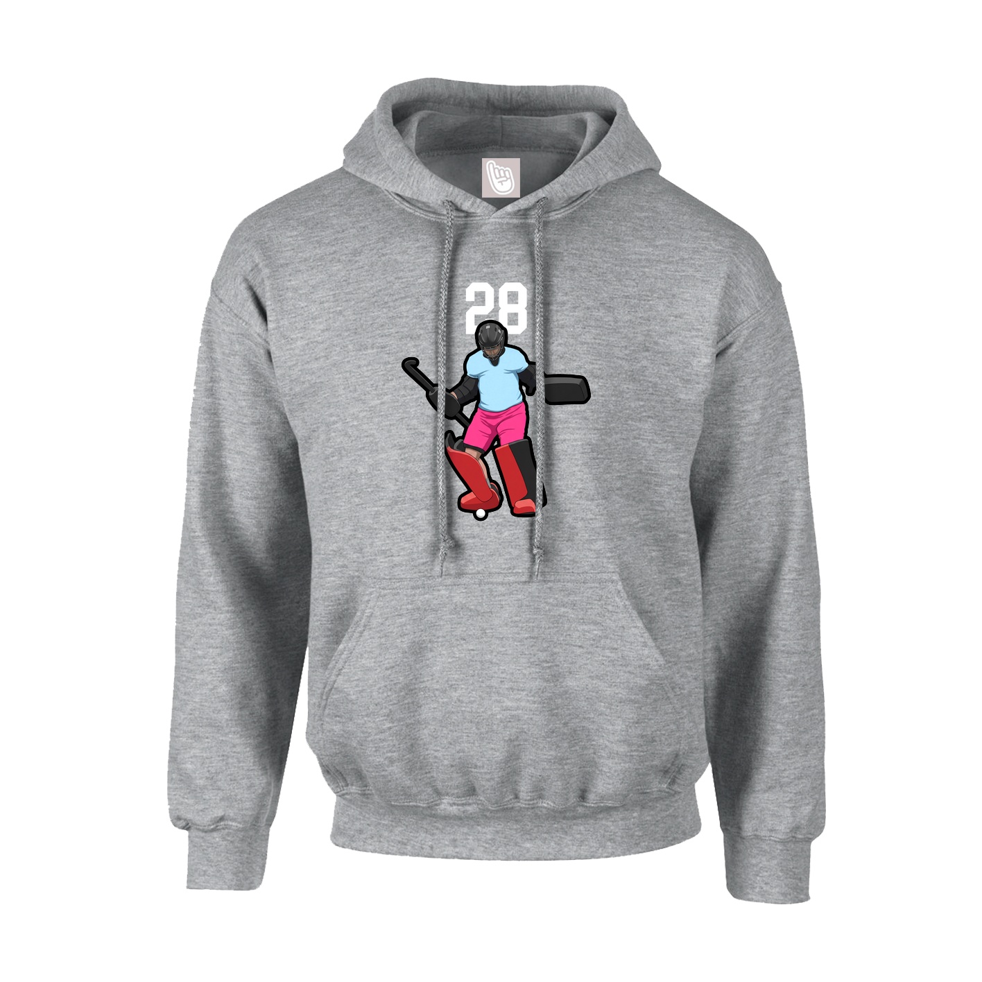 Hoodie — Number Top in Grey