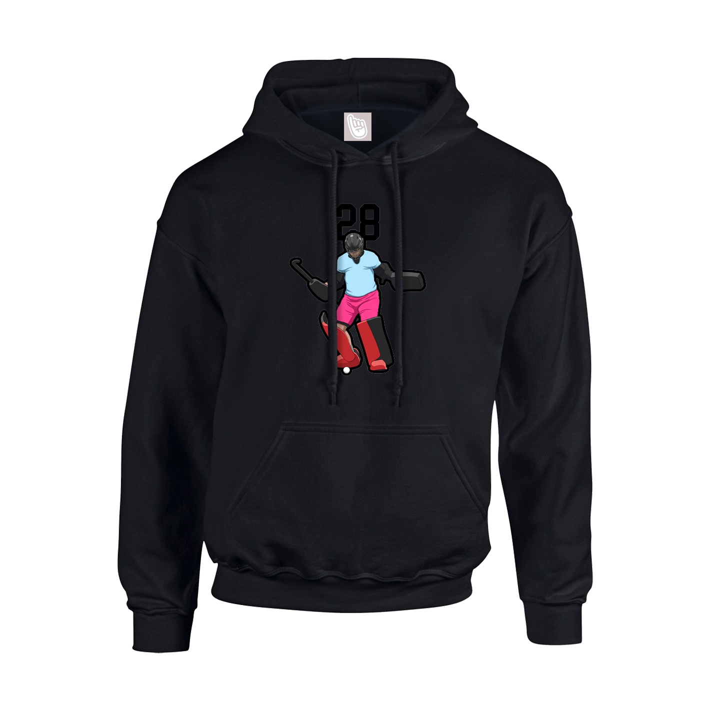 Youth Hoodie — Number Top in Black