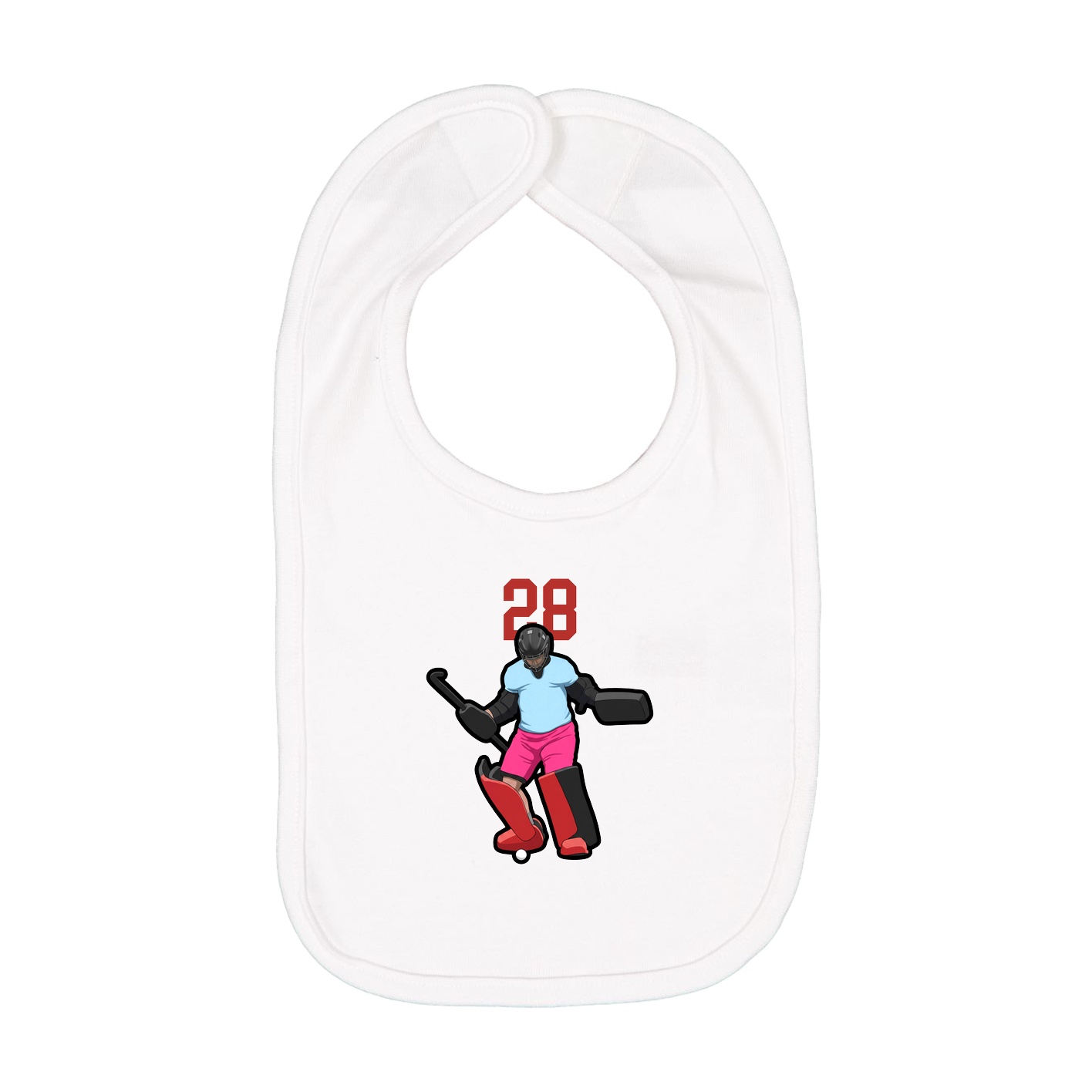 Infant Bib — Number Top in White
