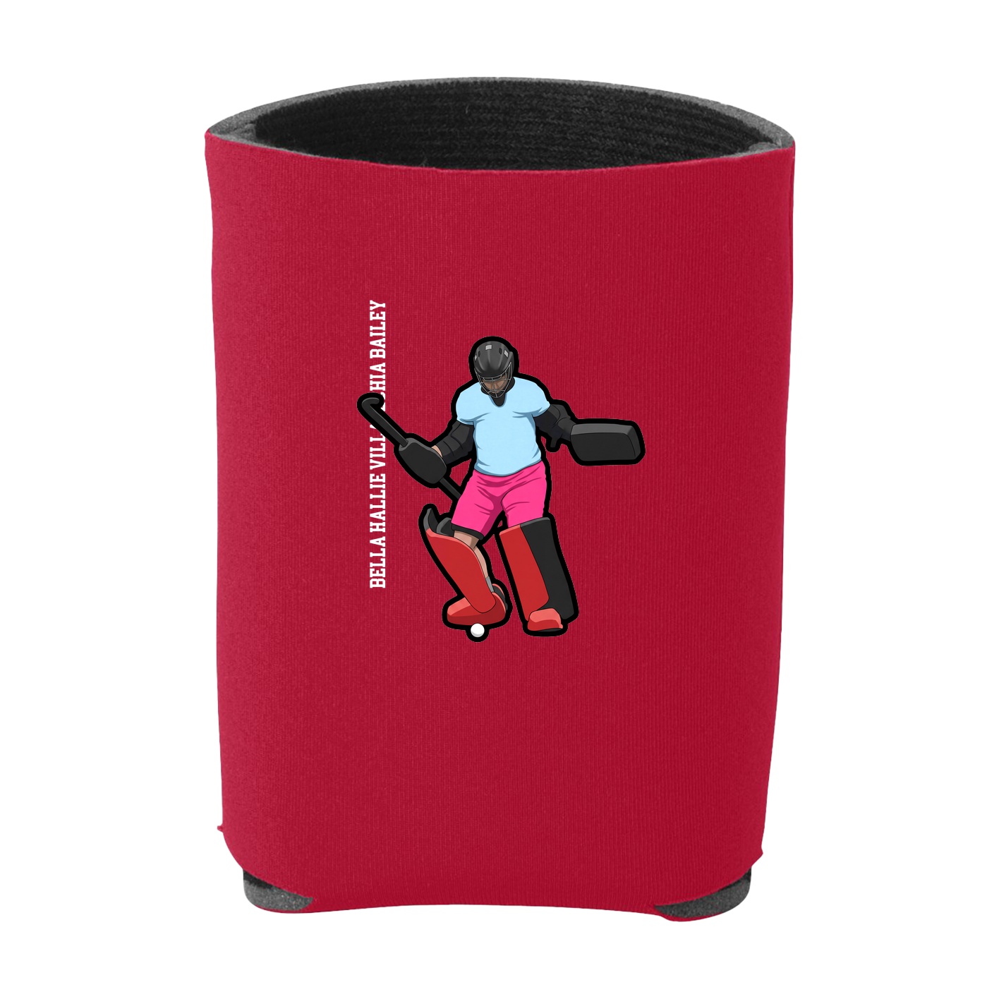 Can Holder — Name Vertical in Red