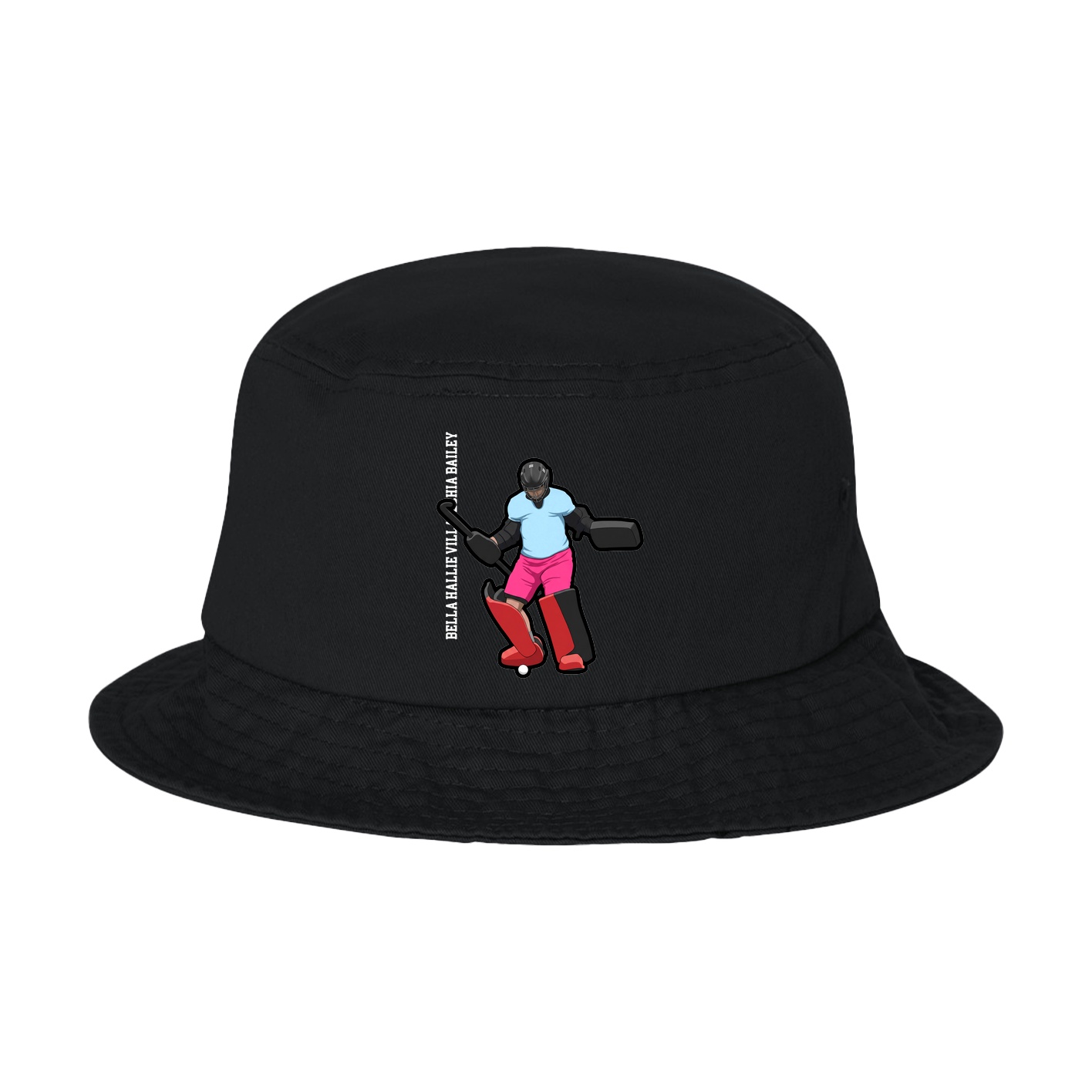 Bucket Cap — Name Vertical in Black