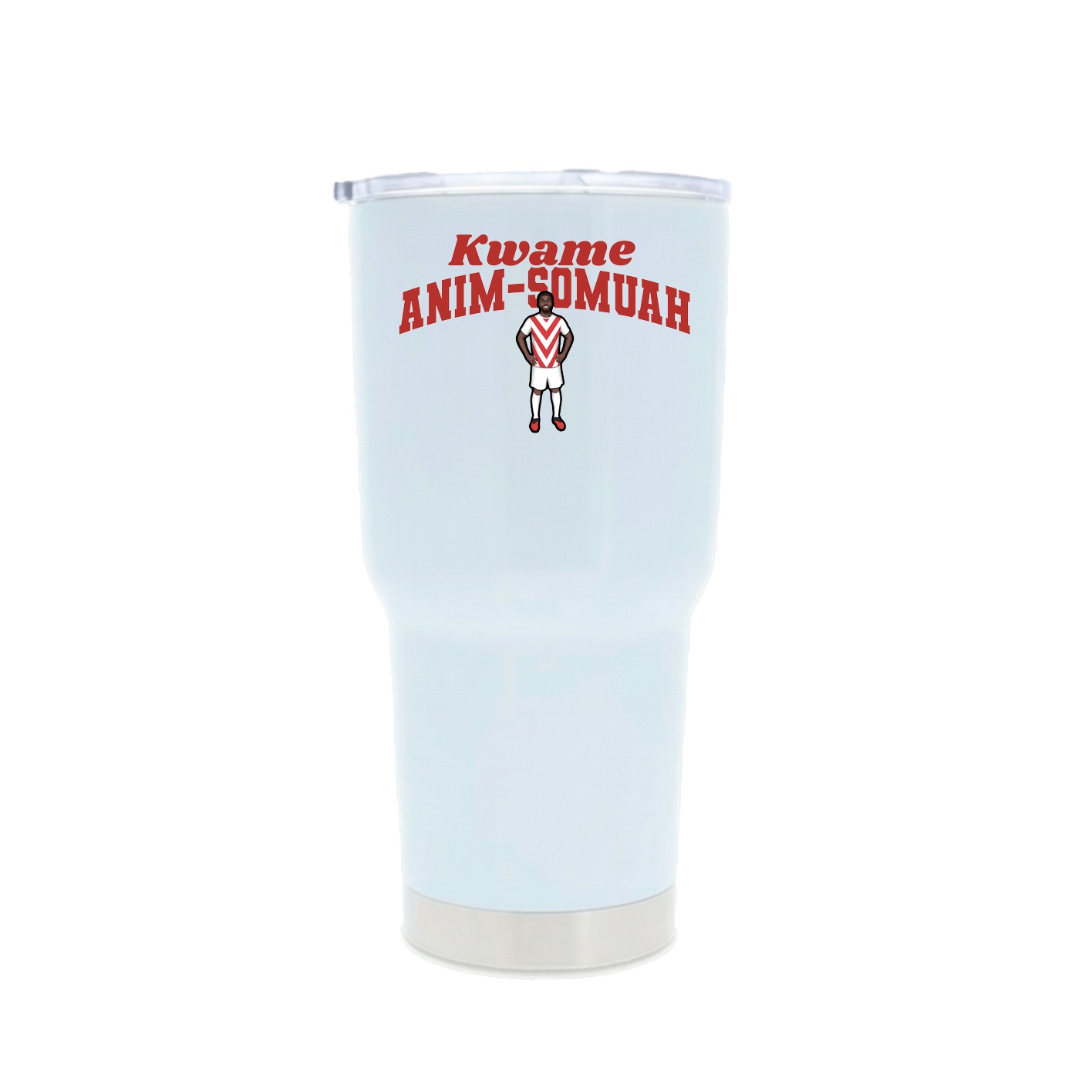 30oz Stainless Steel Tumbler — Signature Arch in White