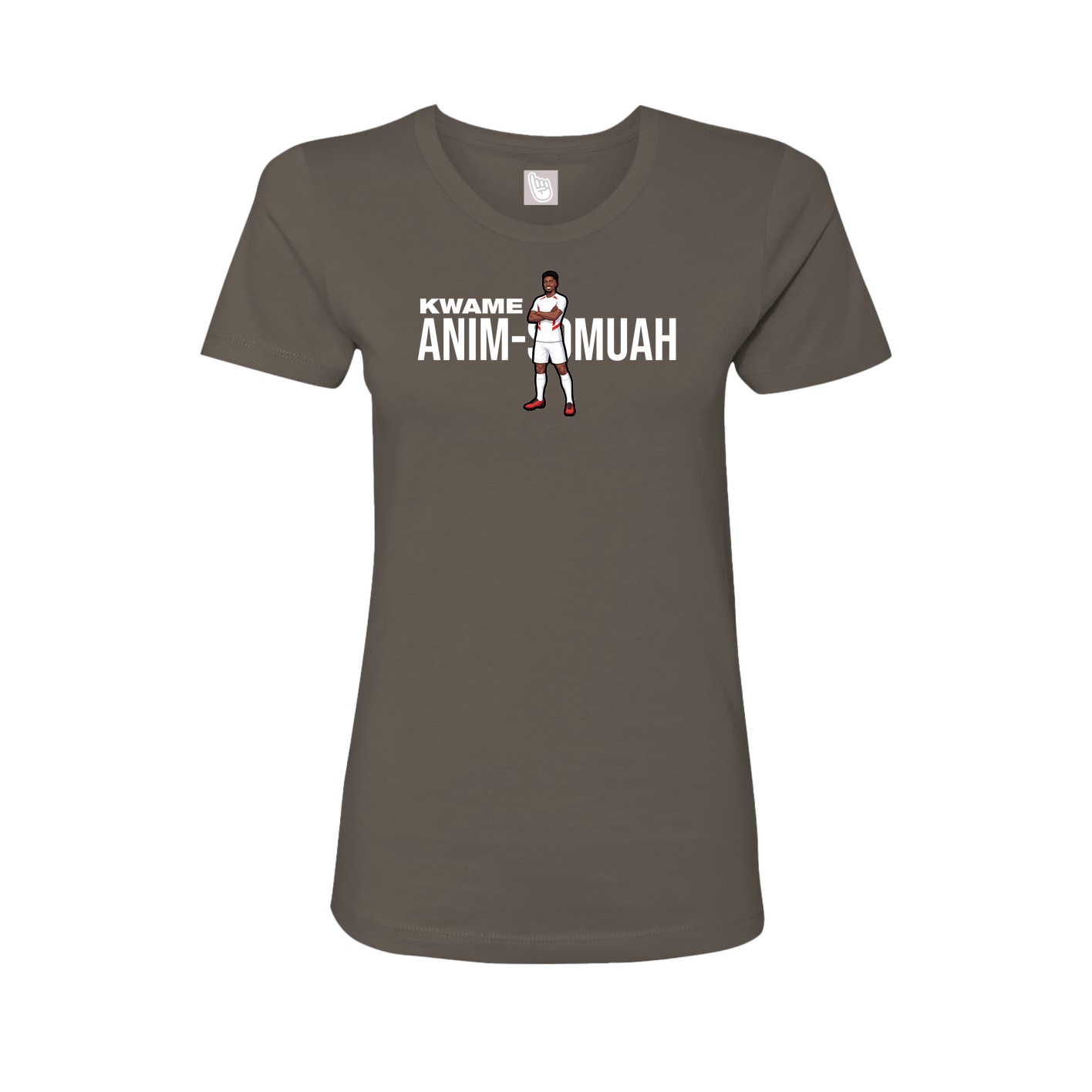 Fitted Women's Tee — Player Name in Grey