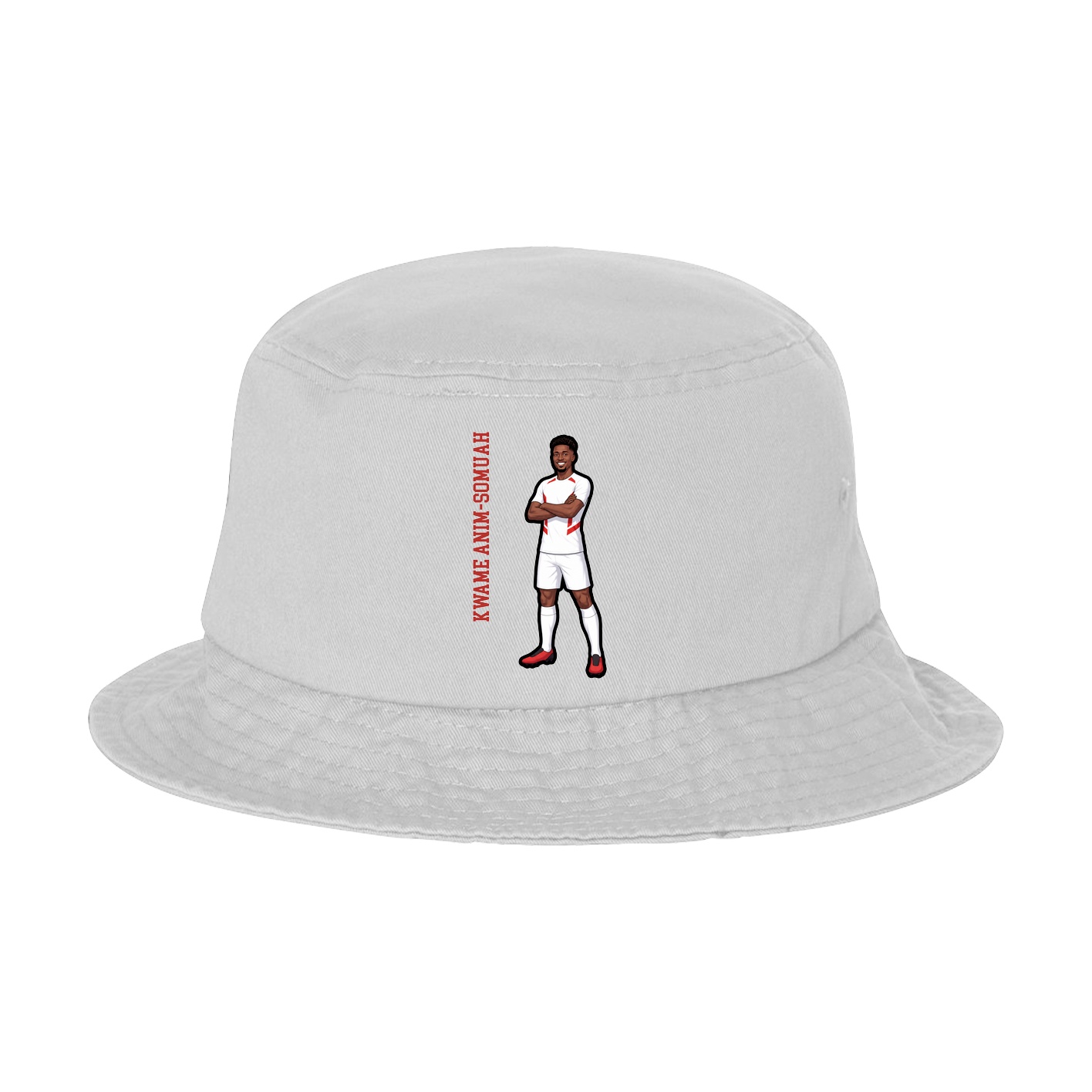 Bucket Cap — Name Vertical in White