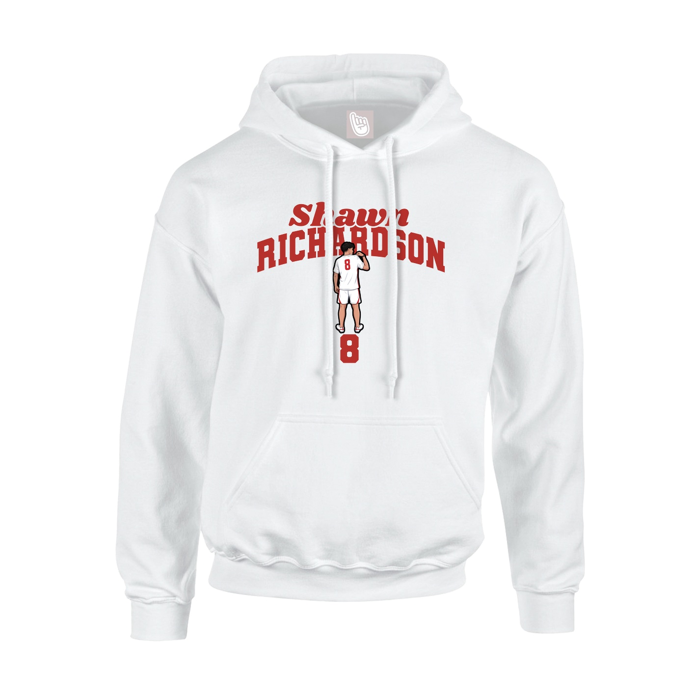 Youth Hoodie — Signature Arch in White
