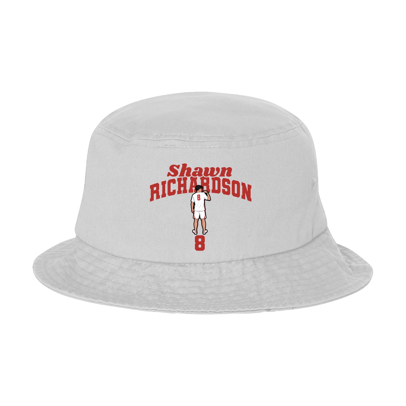 Bucket Cap — Signature Arch in White