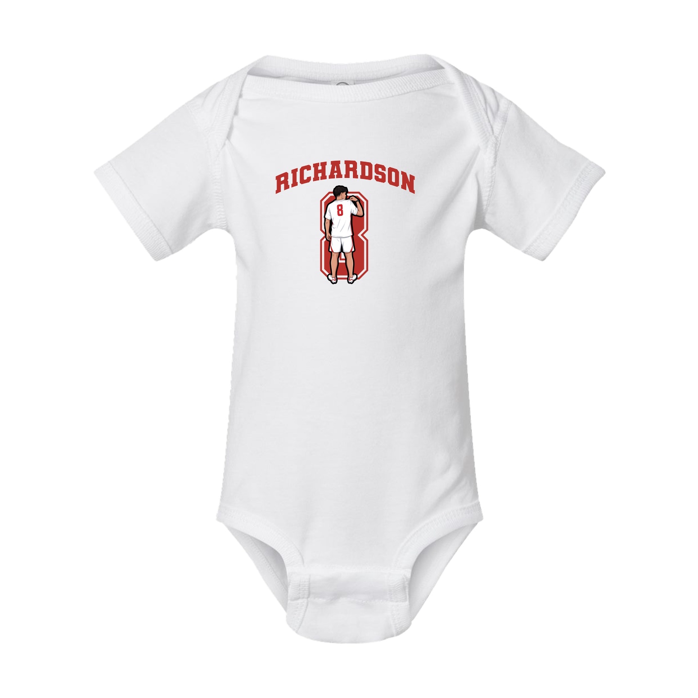 Baby Onesie — Number in White