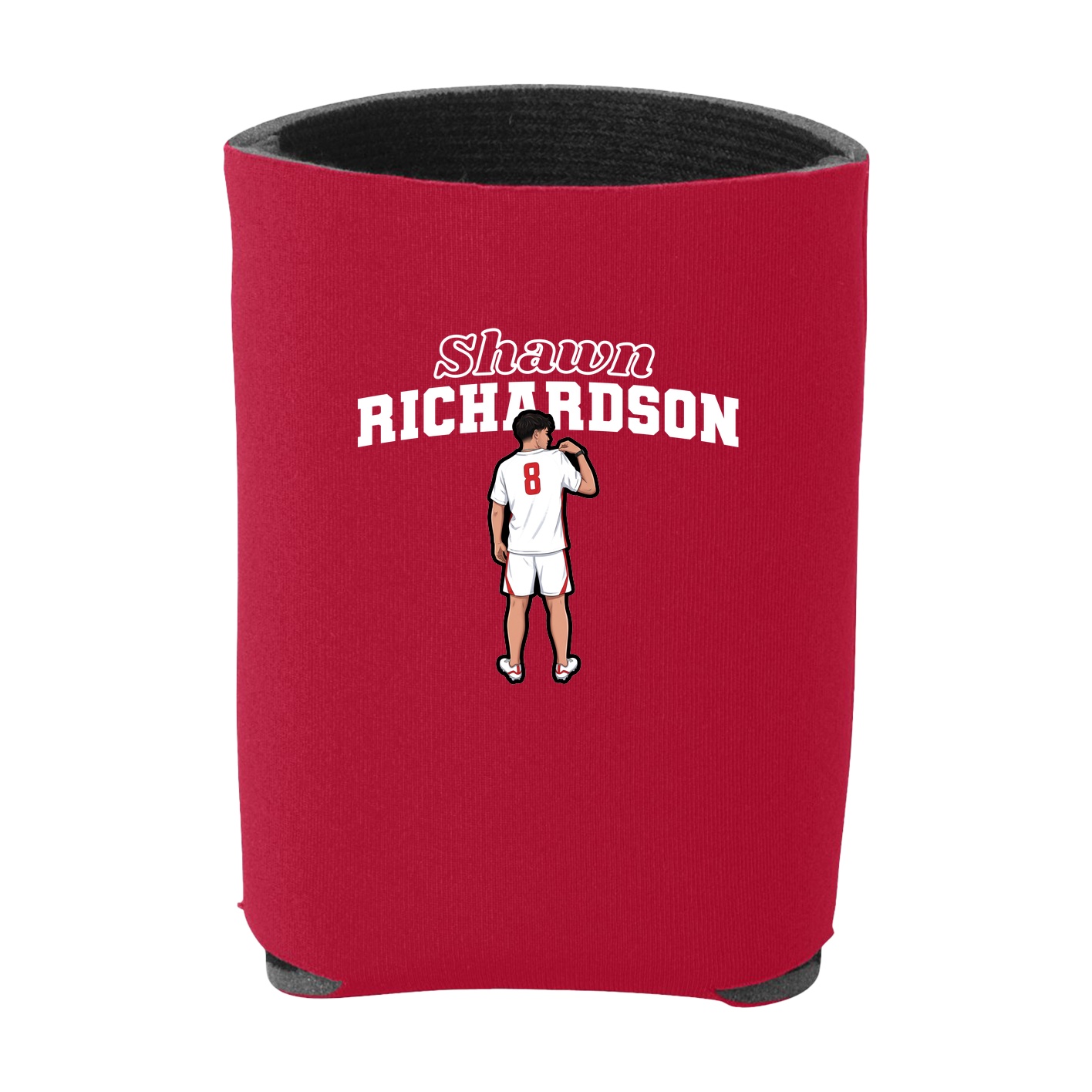 Can Holder — Name Arch in Red