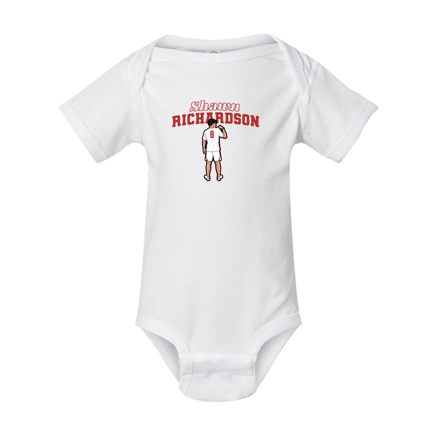Baby Onesie — Name Arch in White