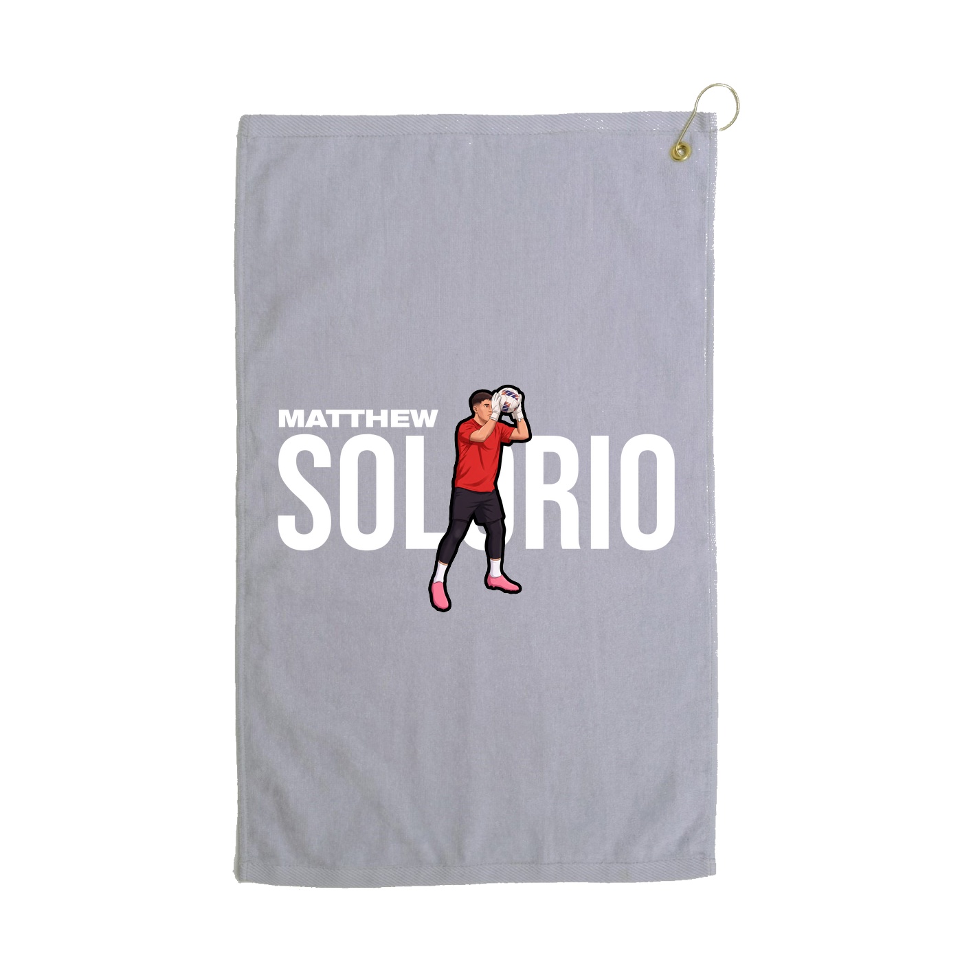 Golf Towel — Player Name in Grey