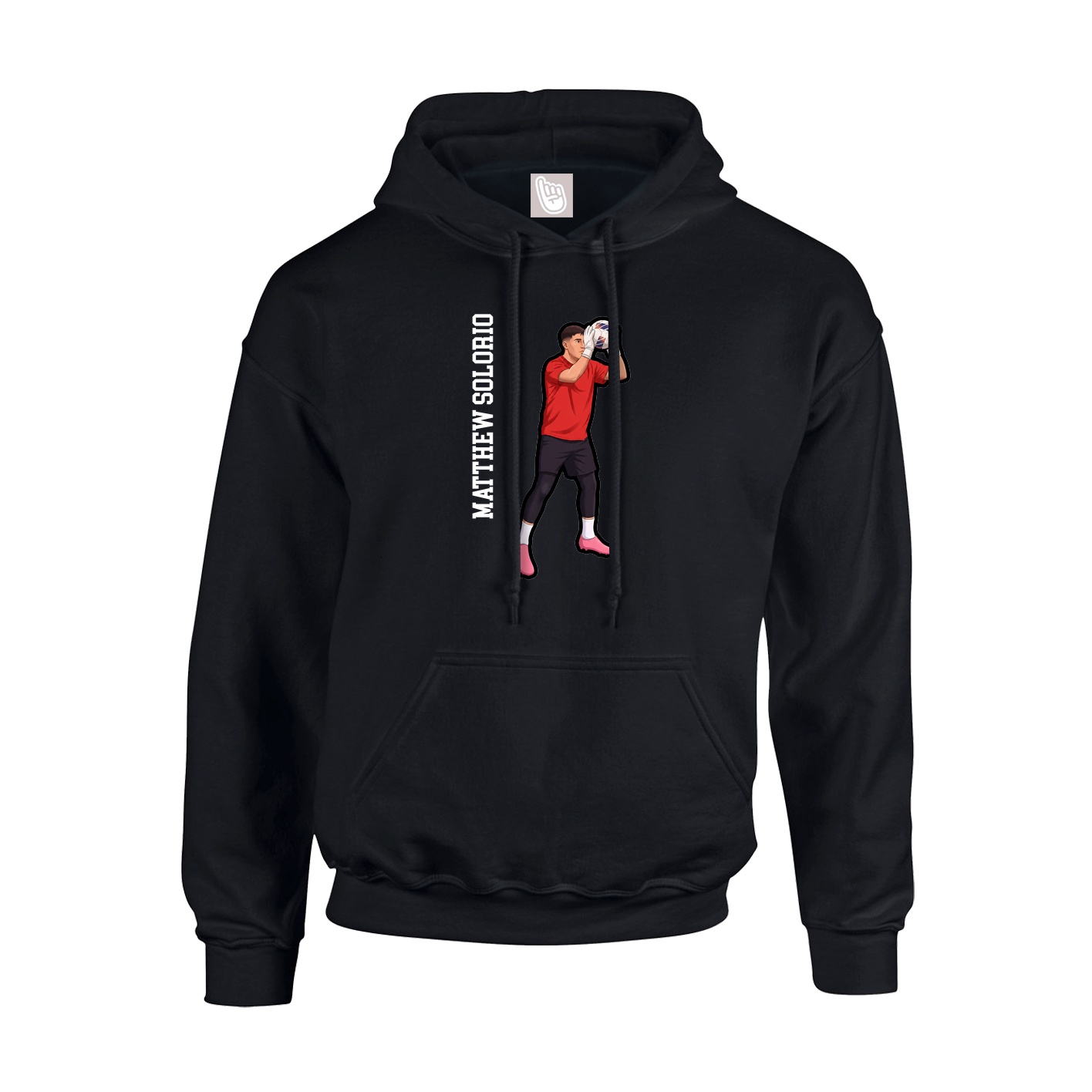 Youth Hoodie — Name Vertical in Black
