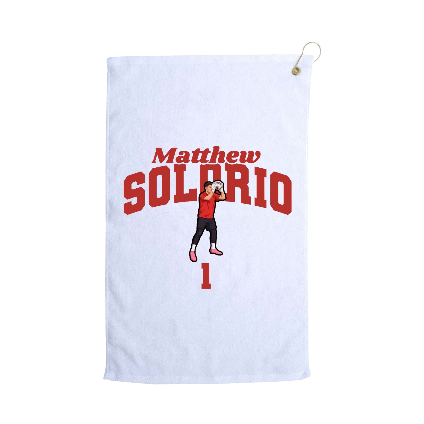 Golf Towel — Signature Arch in White