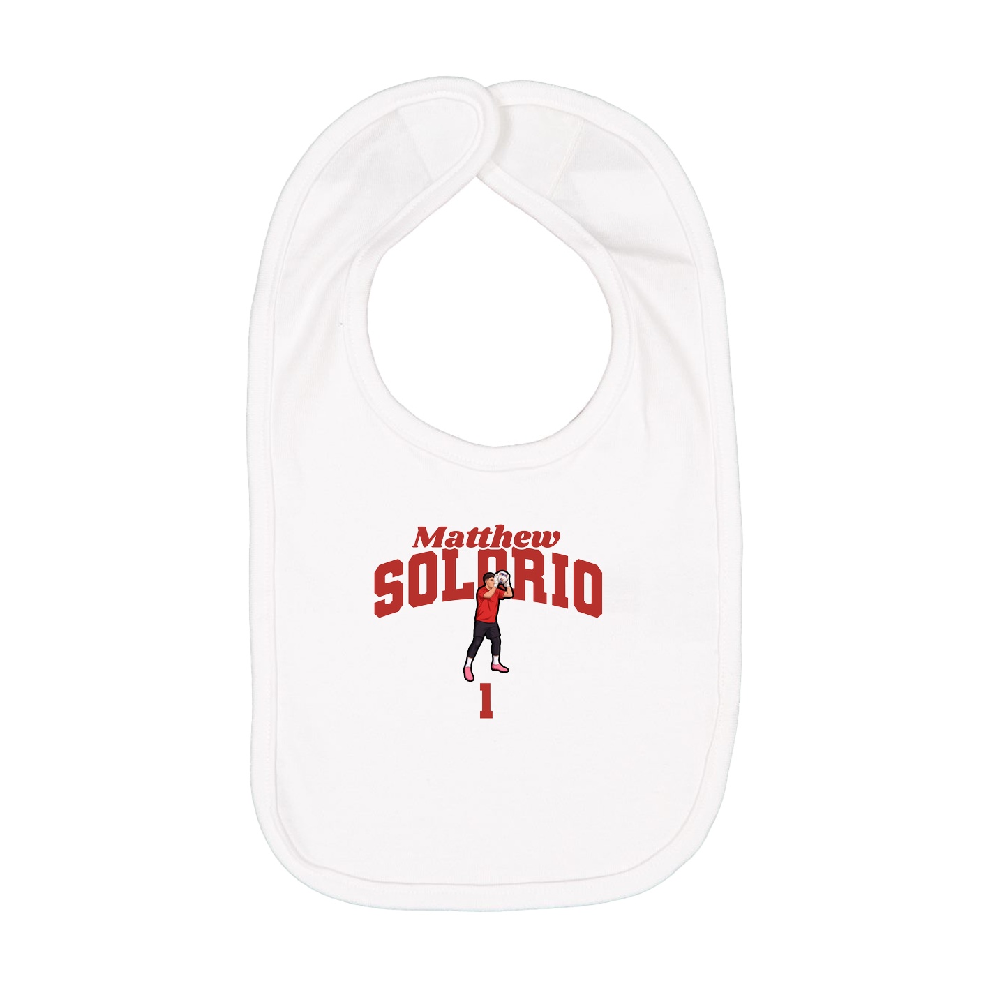 Infant Bib — Signature Arch in White