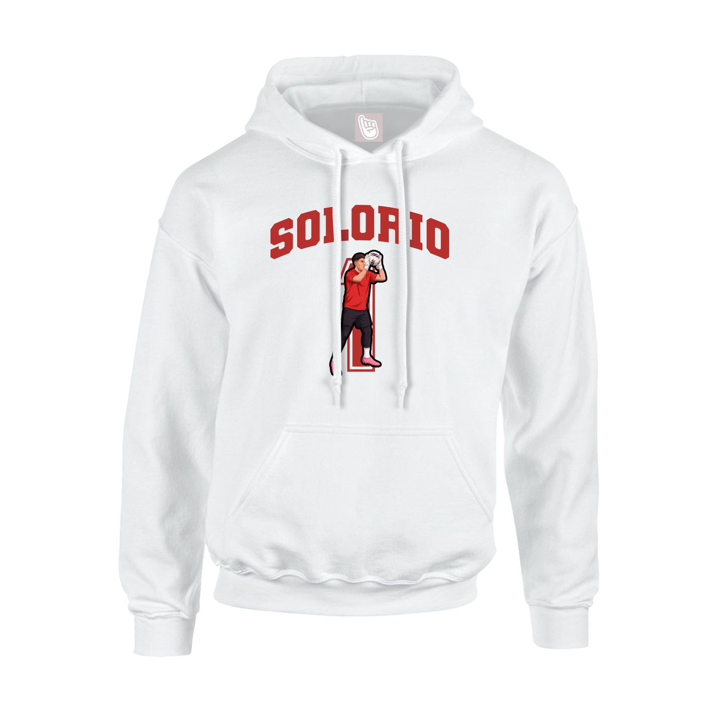 Youth Hoodie — Number in White