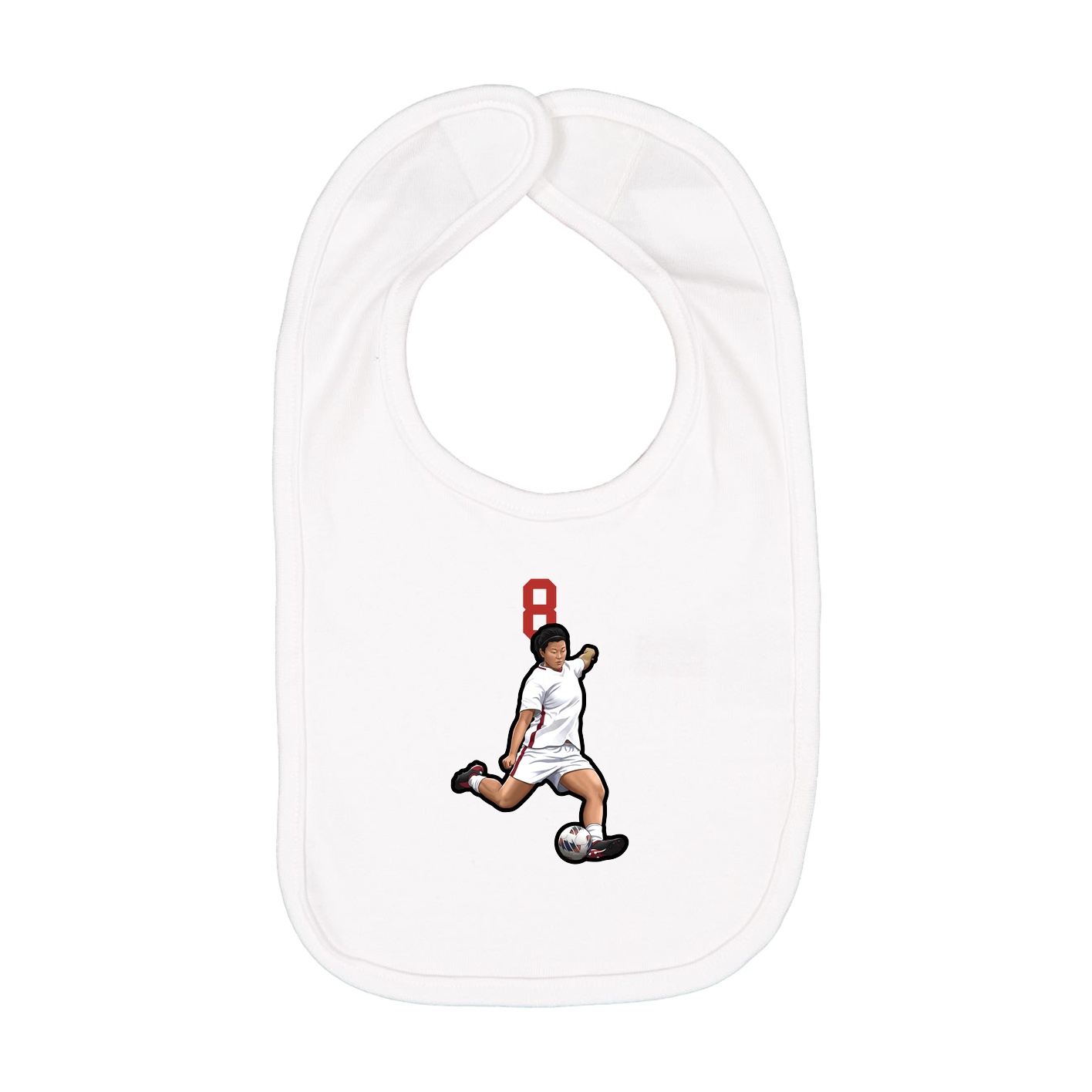 Infant Bib — Number Top in White
