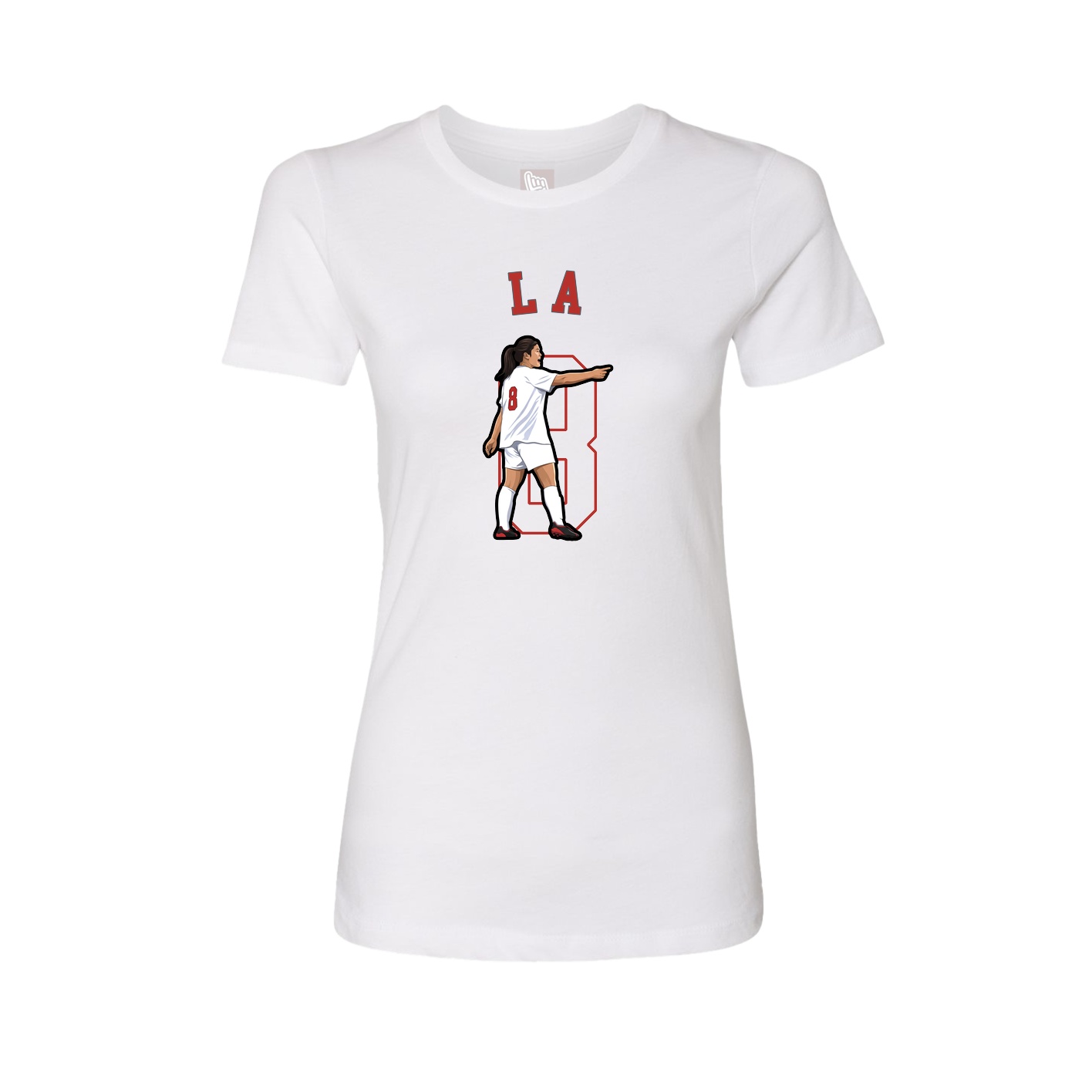 Fitted Women's Tee — Shirsey Arch in White