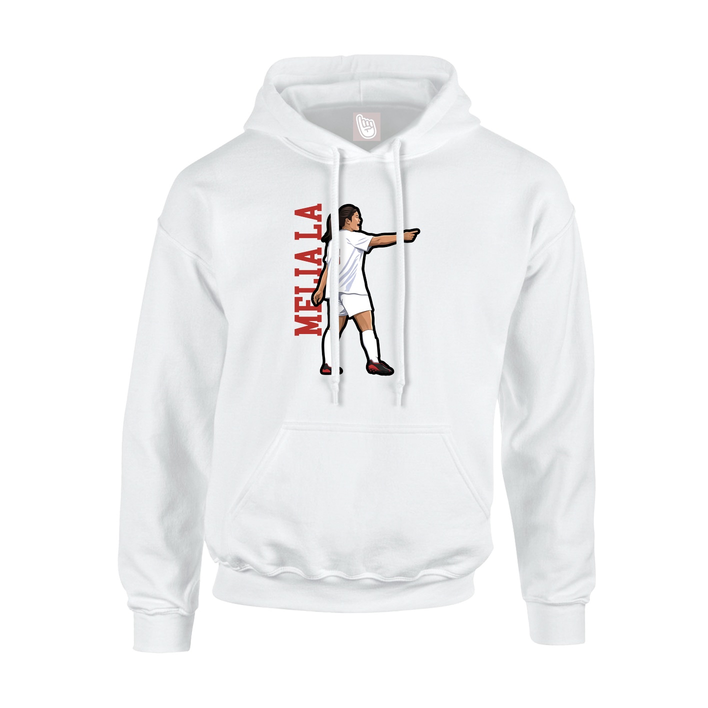 Youth Hoodie — Name Vertical in White