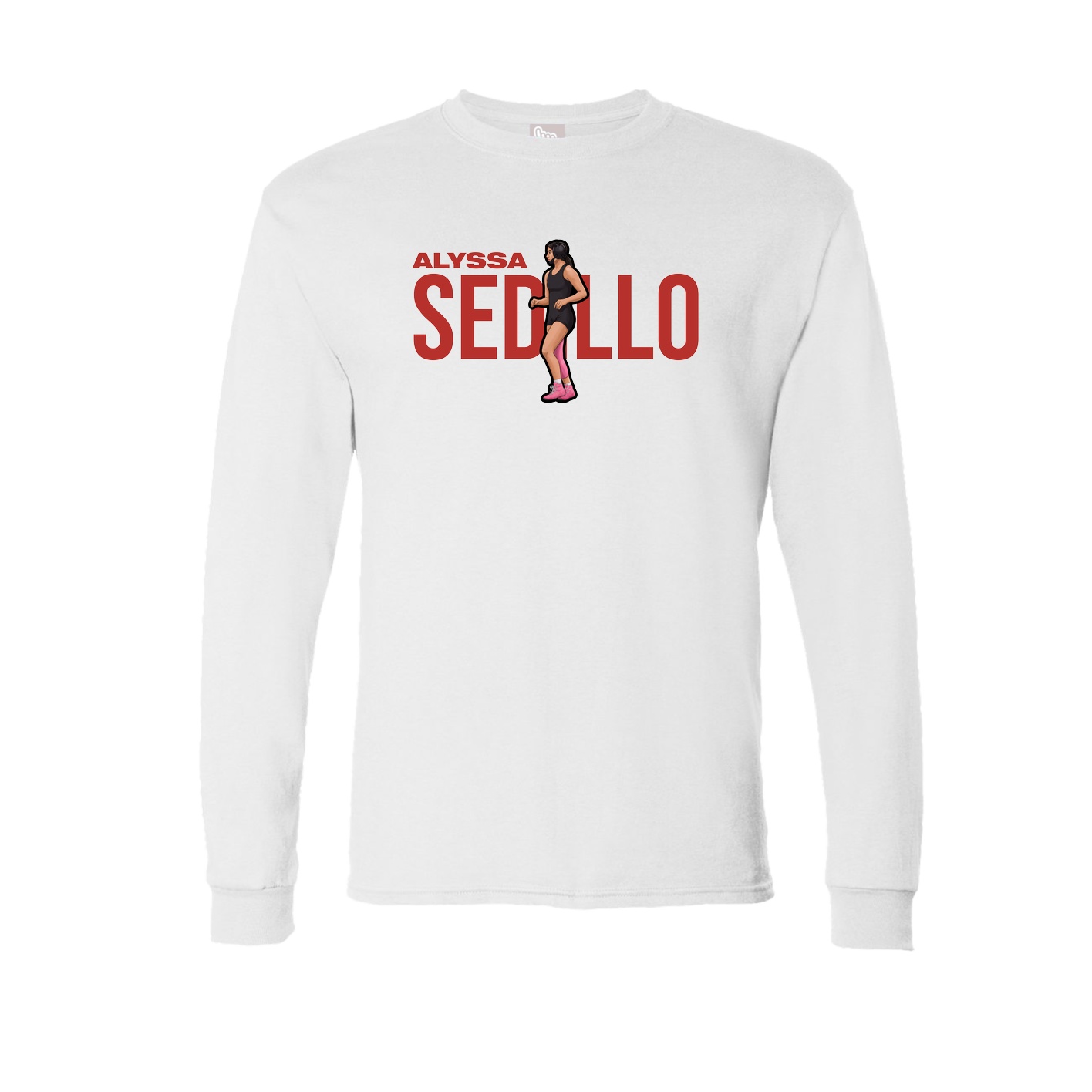 Long Sleeve Tee — Player Name in White