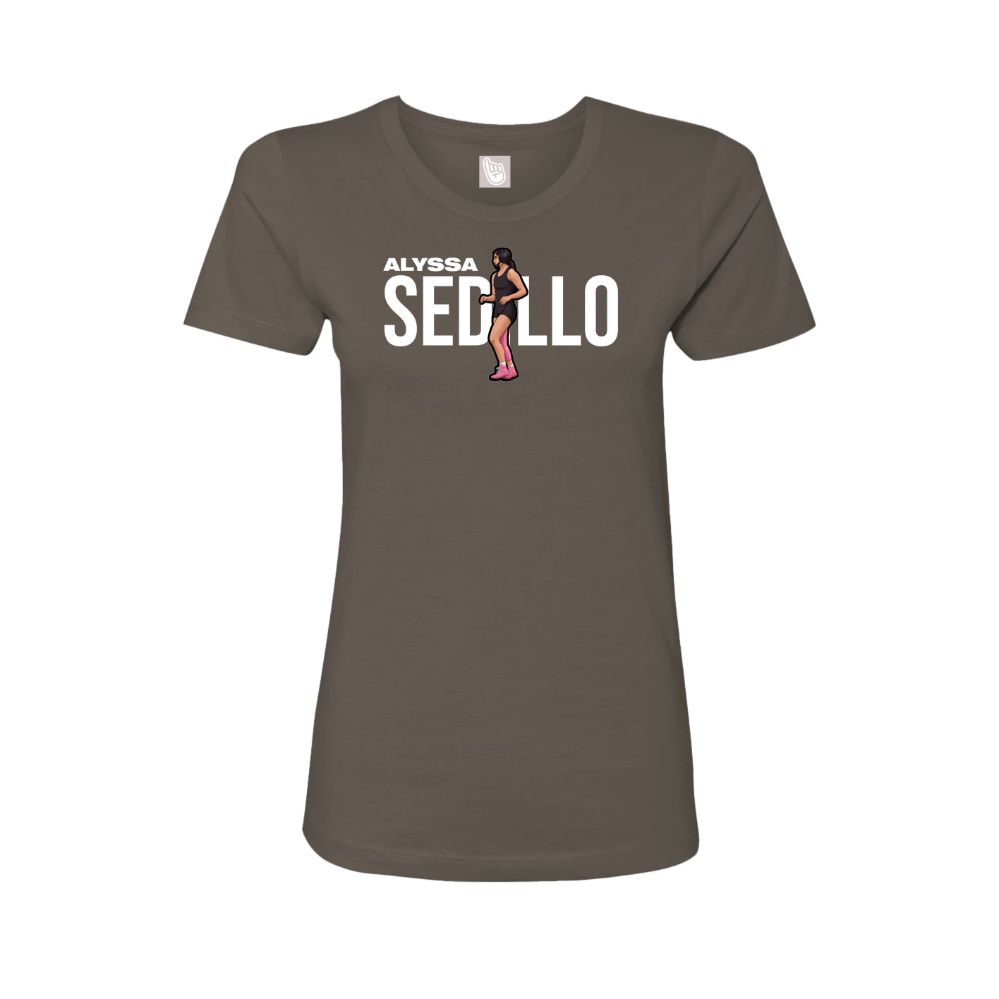 Fitted Women's Tee — Player Name in Grey