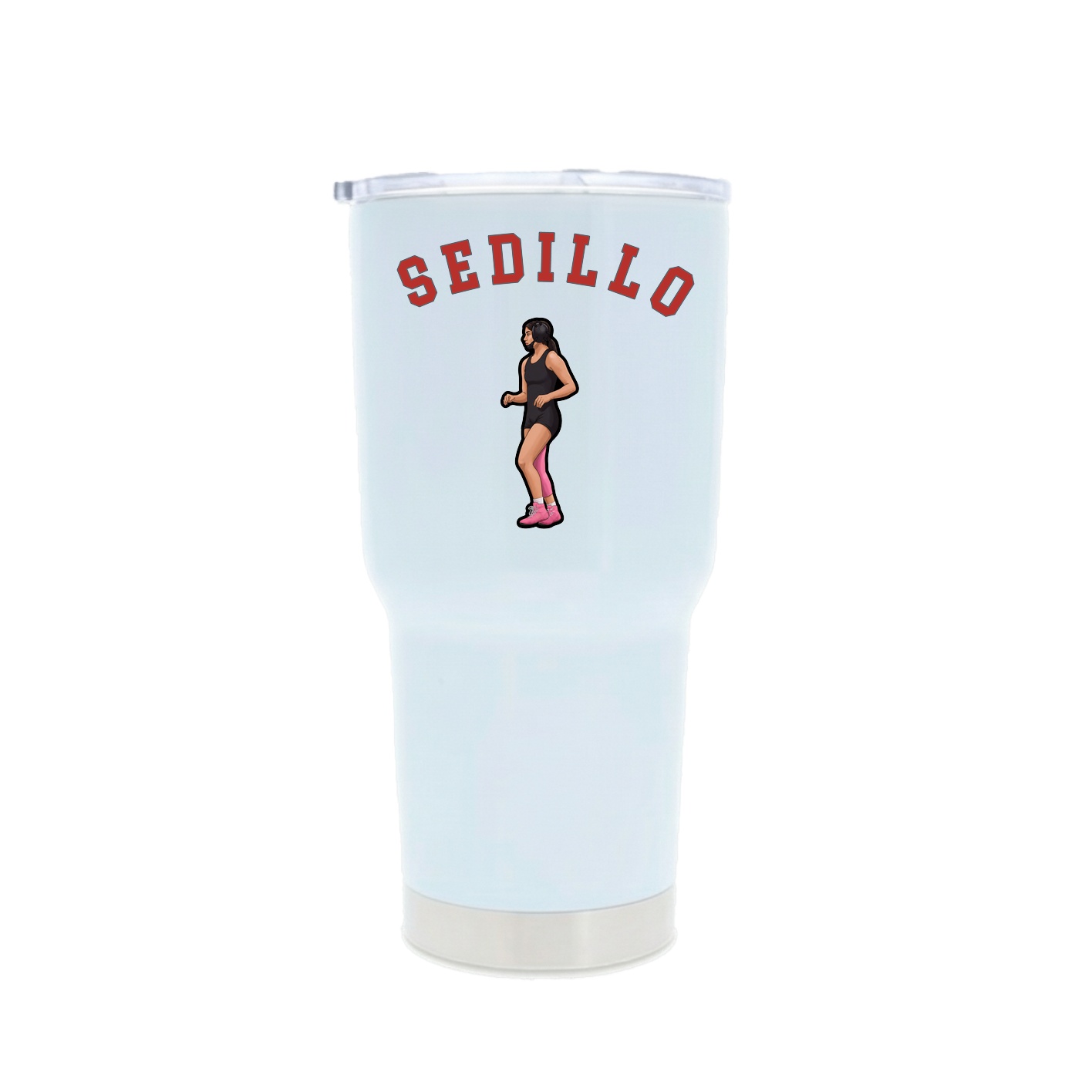 30oz Stainless Steel Tumbler — Shirsey Arch in White