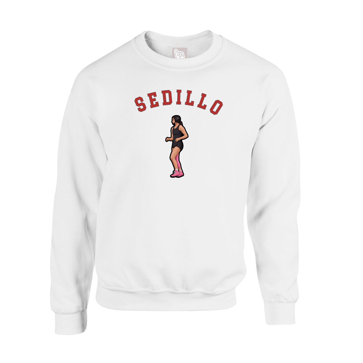 Fleece Crew — Shirsey Arch in White