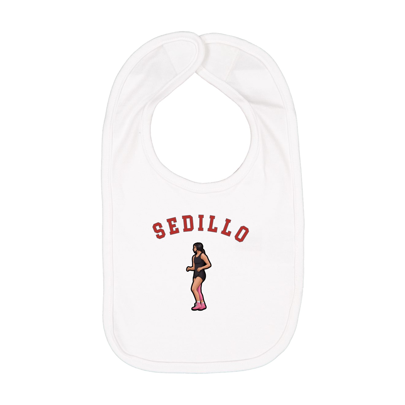 Infant Bib — Shirsey Arch in White
