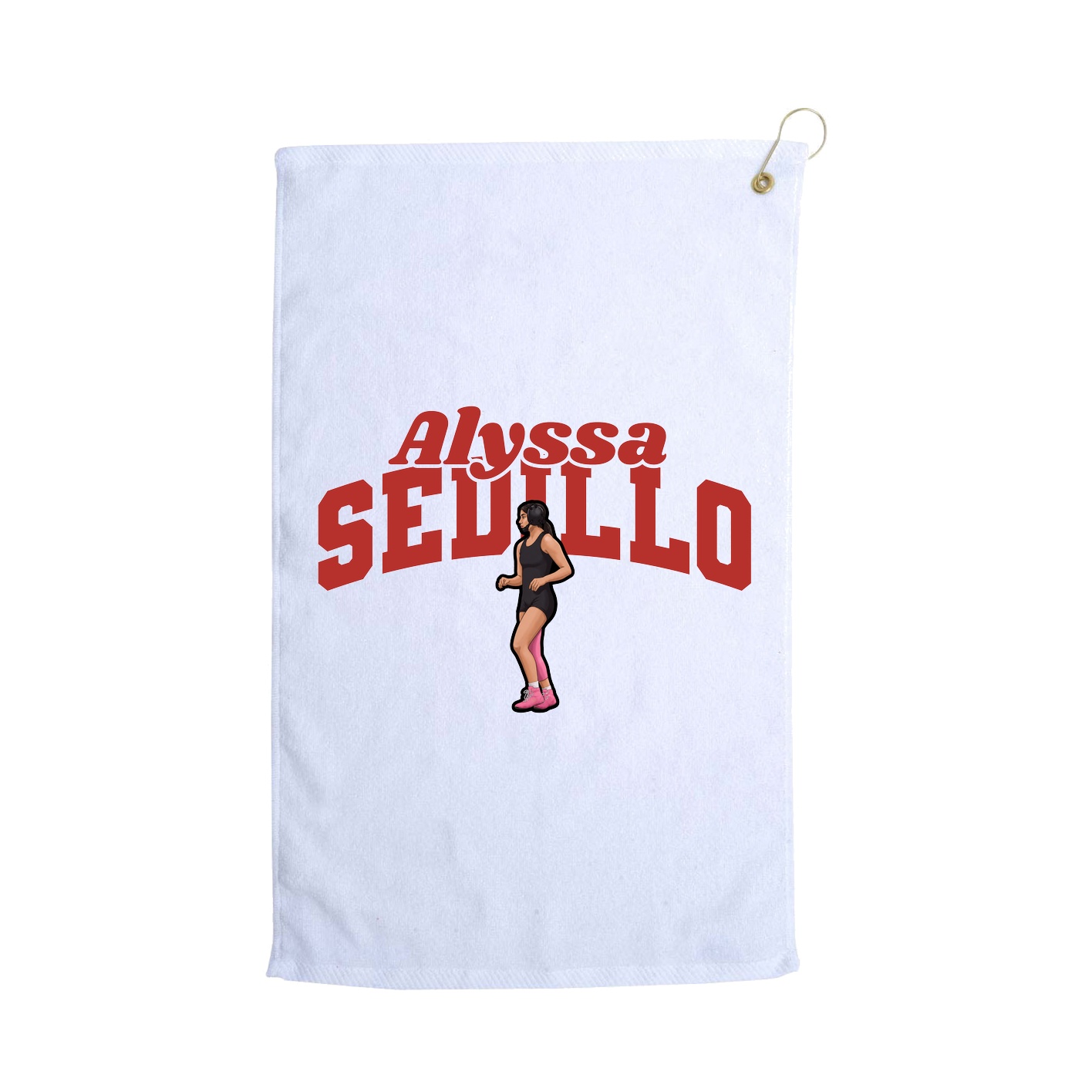 Golf Towel — Signature Arch in White